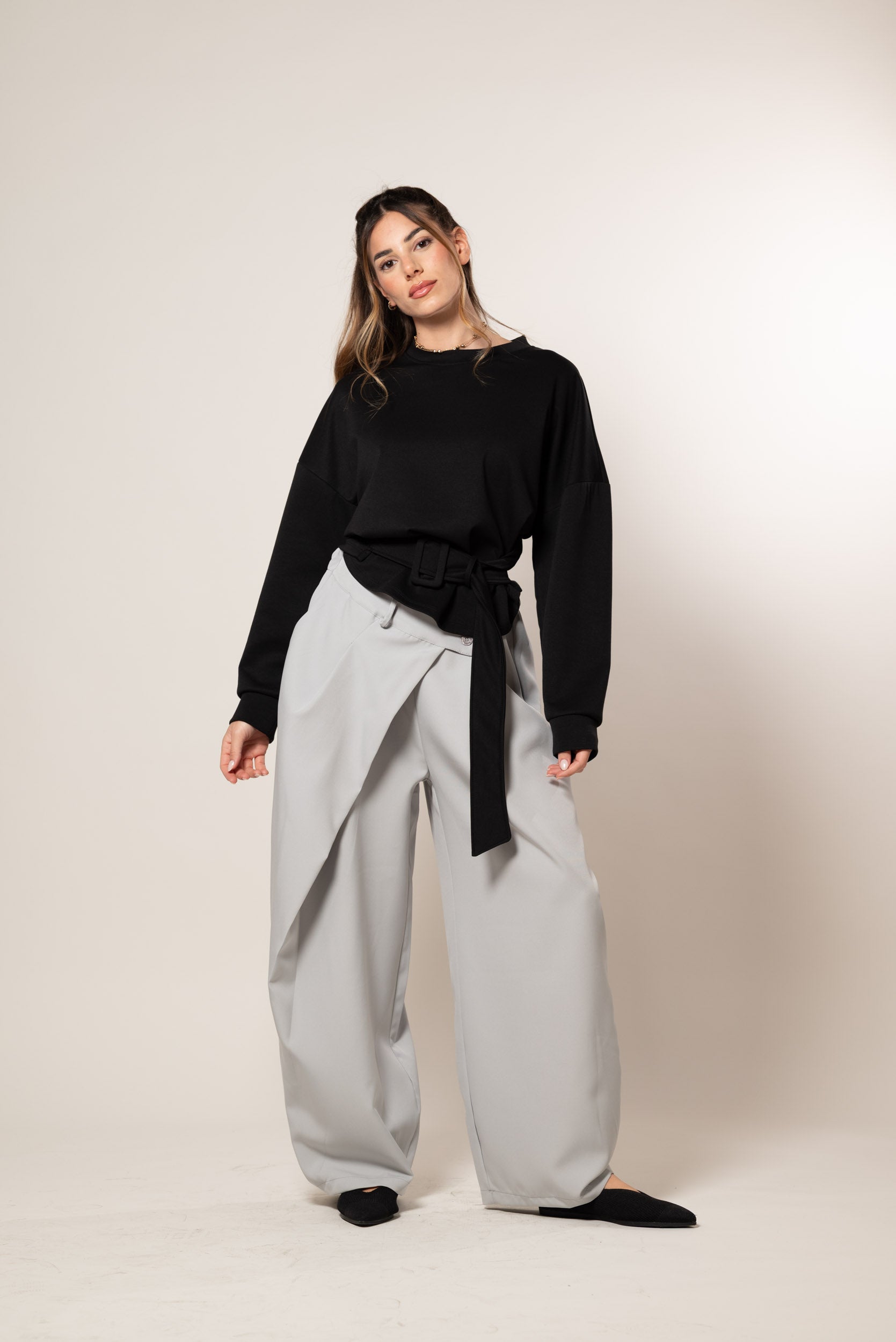 Pantalone a portafoglio|Colore:Grigio chiaro