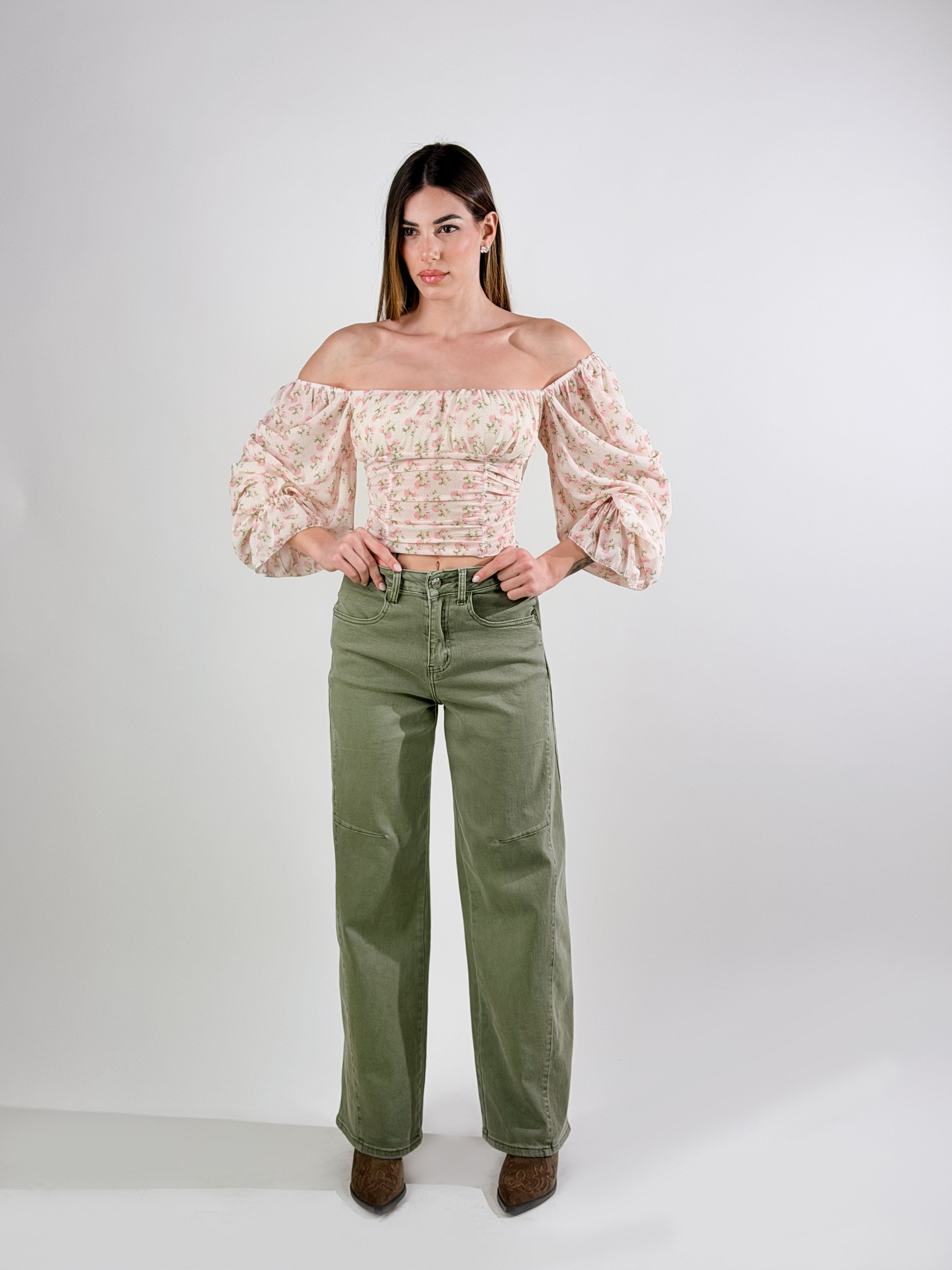 Blusa Bardot|Colore:Rosa