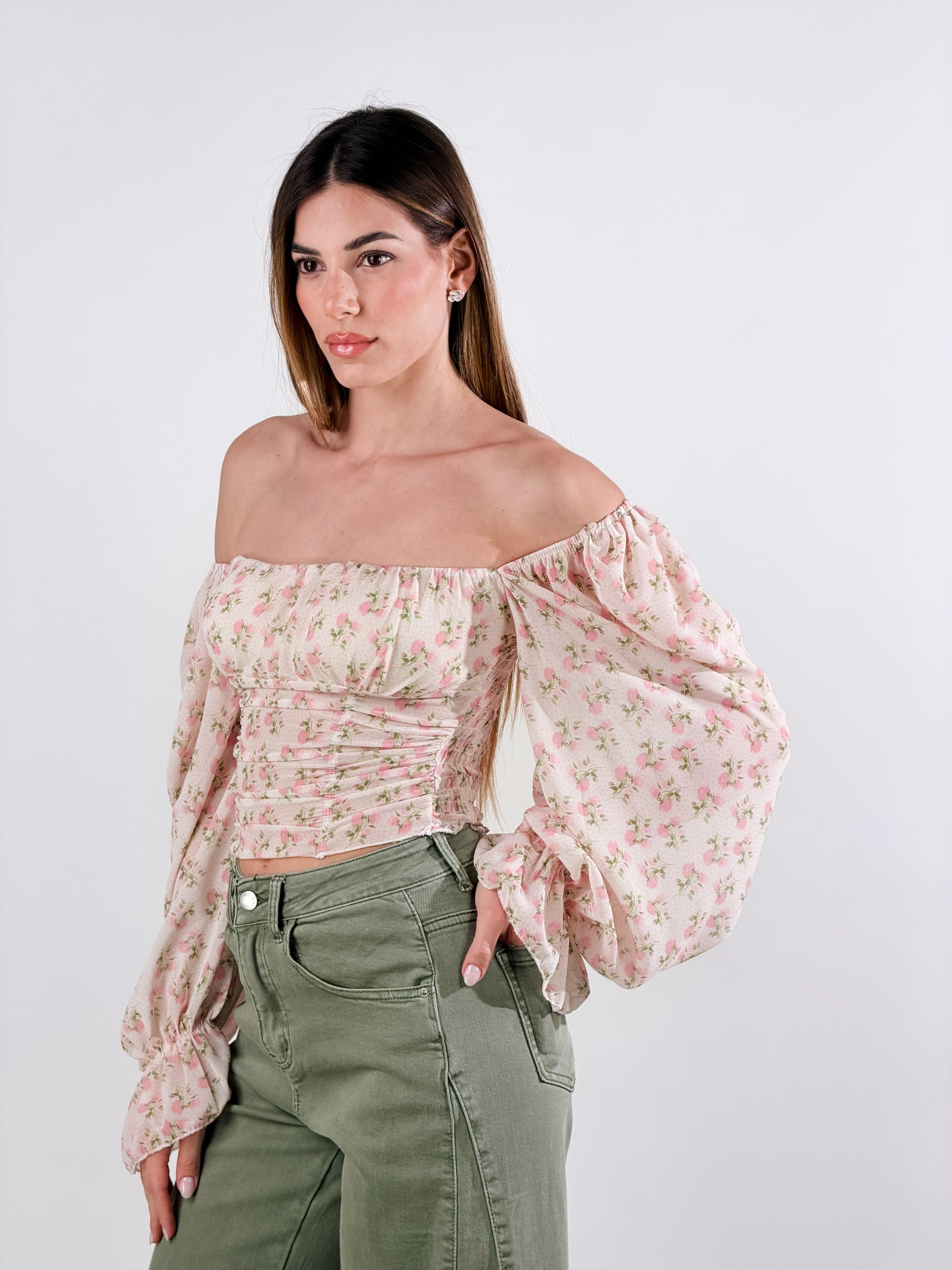 Blusa Bardot|Colore:Rosa