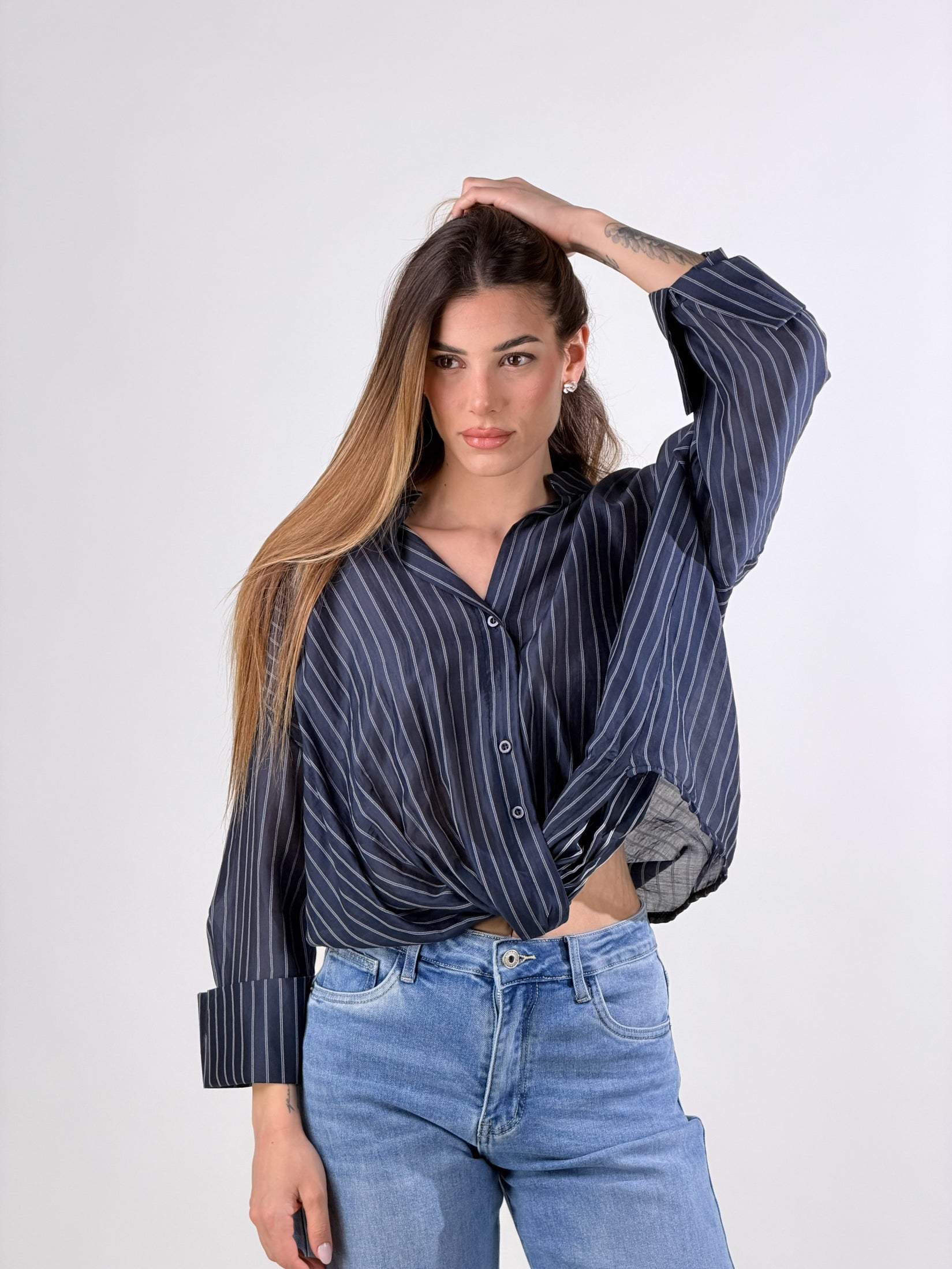 Camicia Ballon|Colore:Blu