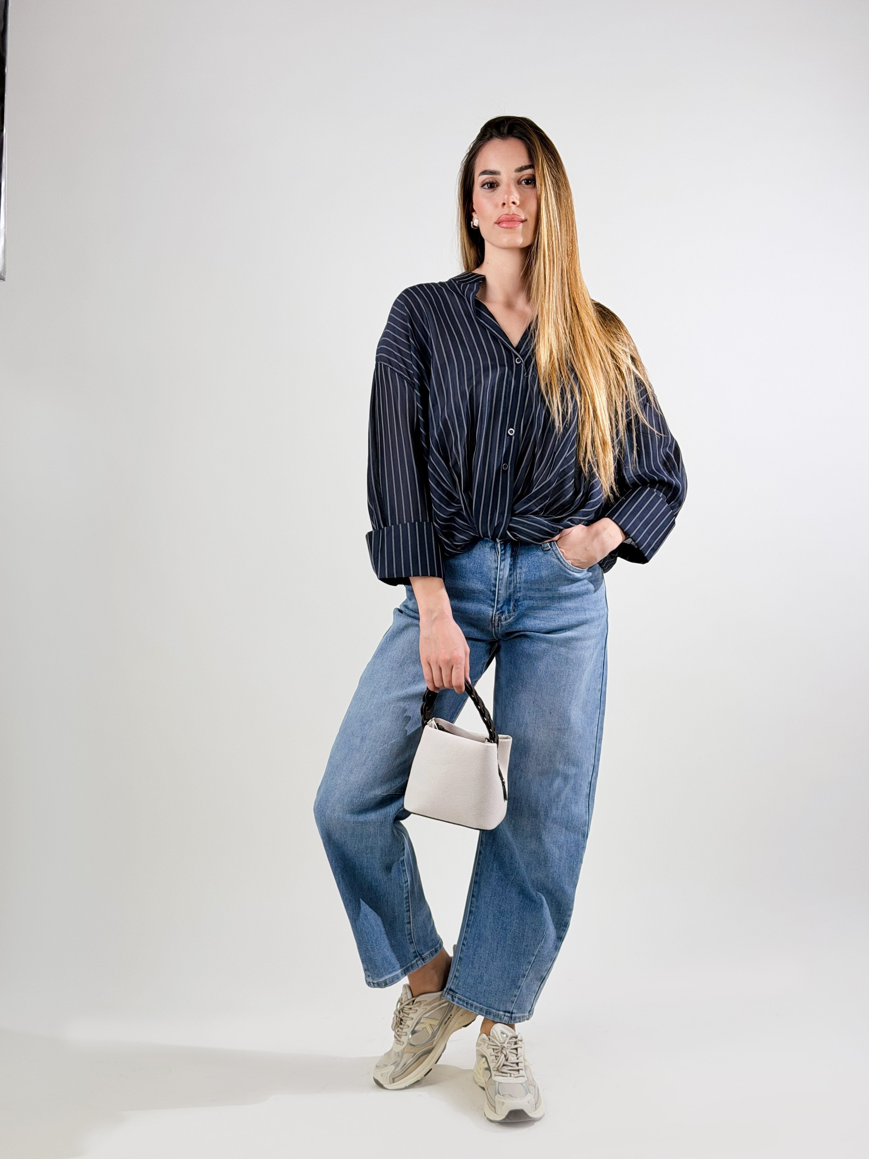Jeans Mom fit|Colore:Blu medio