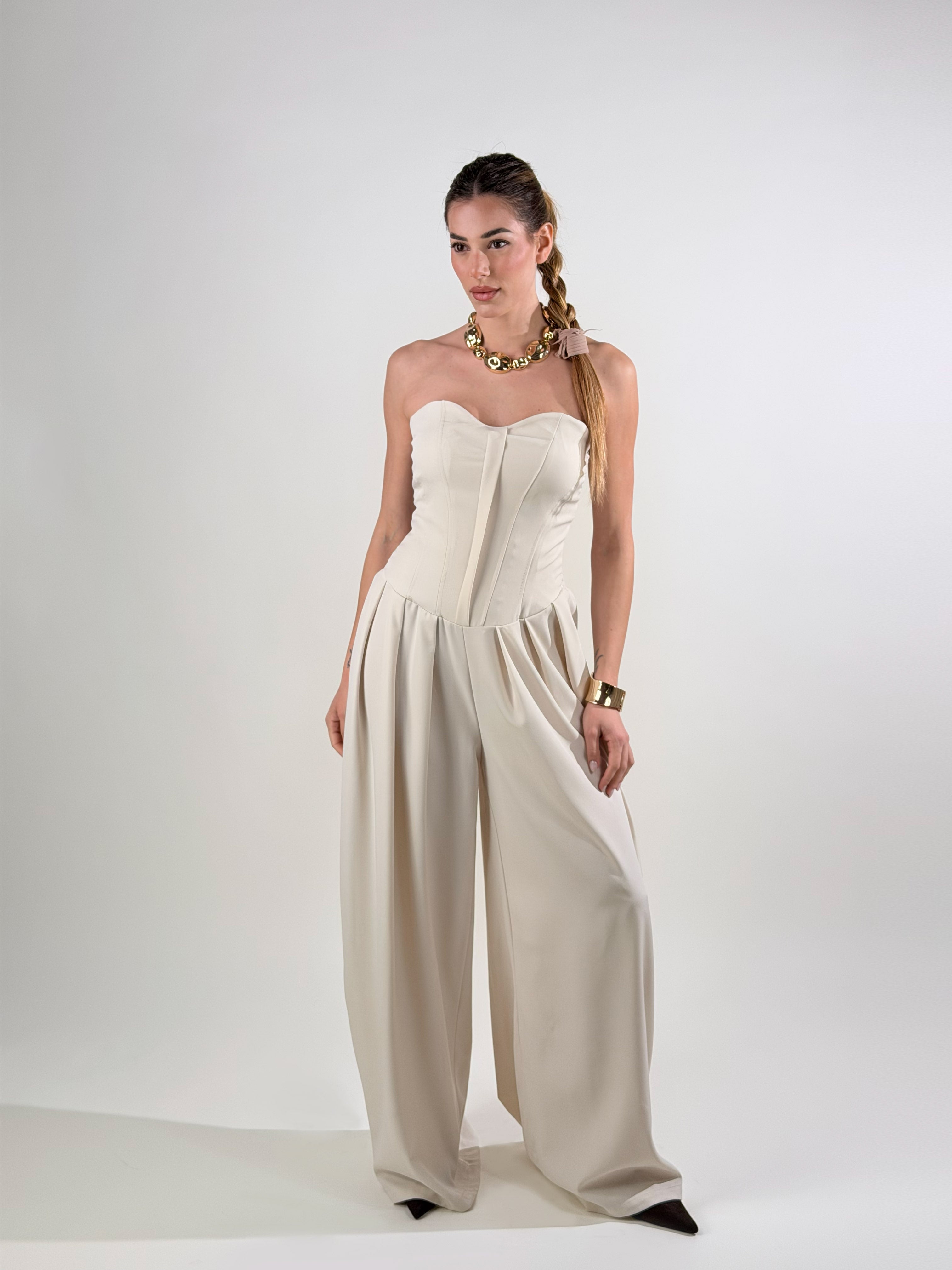 Tuta Bustier|Colore:Beige chiaro