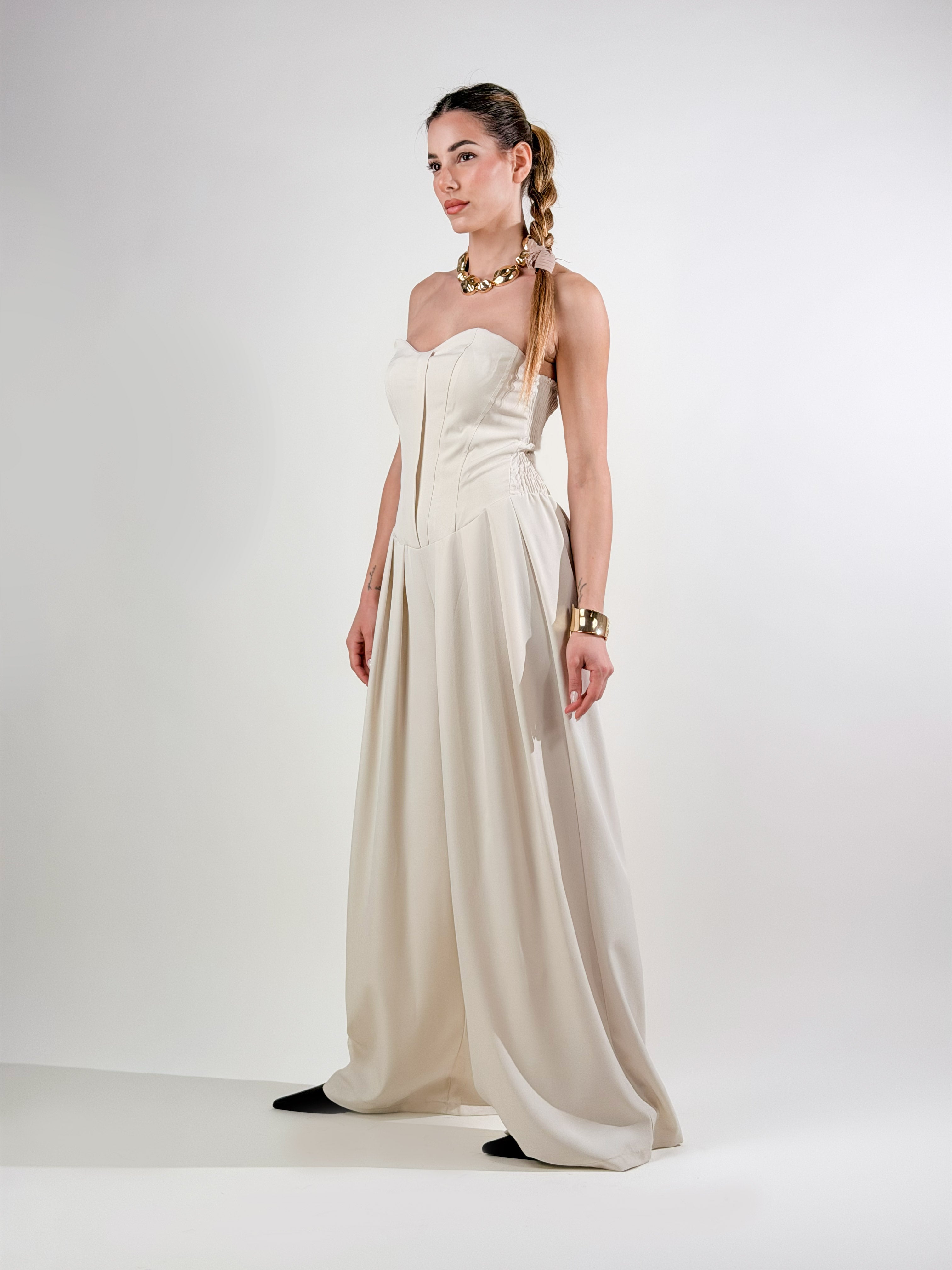 Tuta Bustier|Colore:Beige chiaro