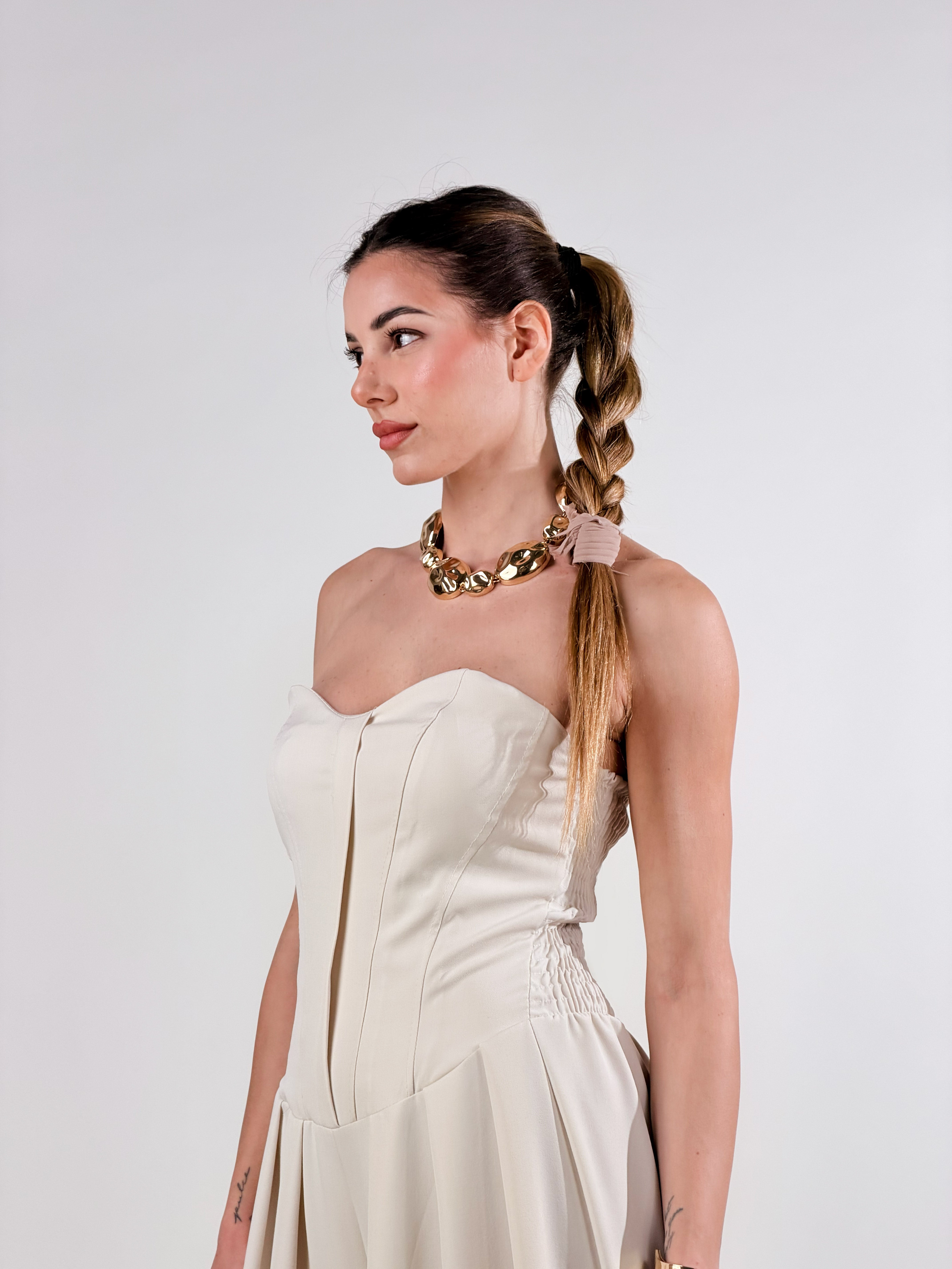 Tuta Bustier|Colore:Beige chiaro