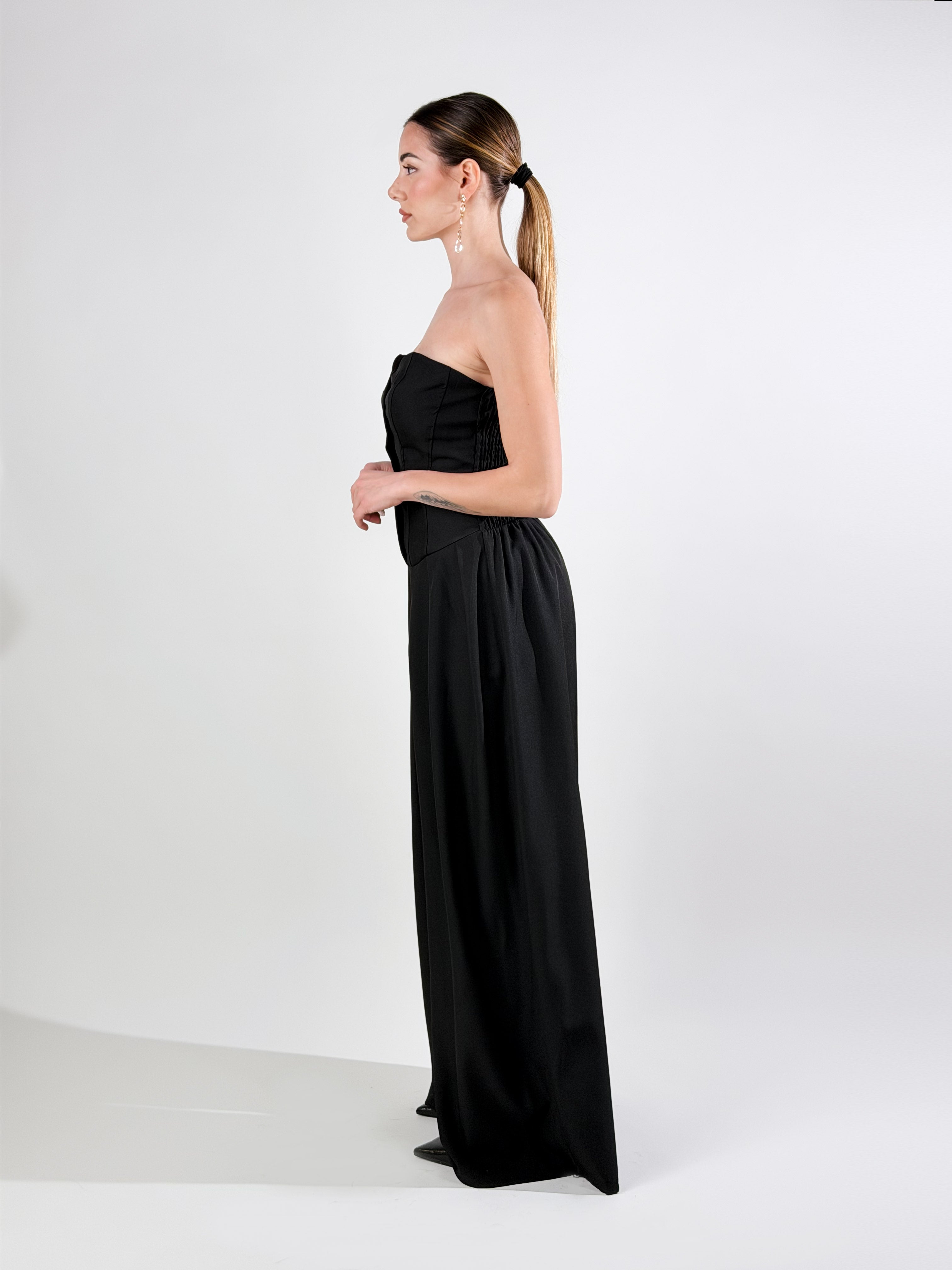 Tuta Bustier|Colore:Nero