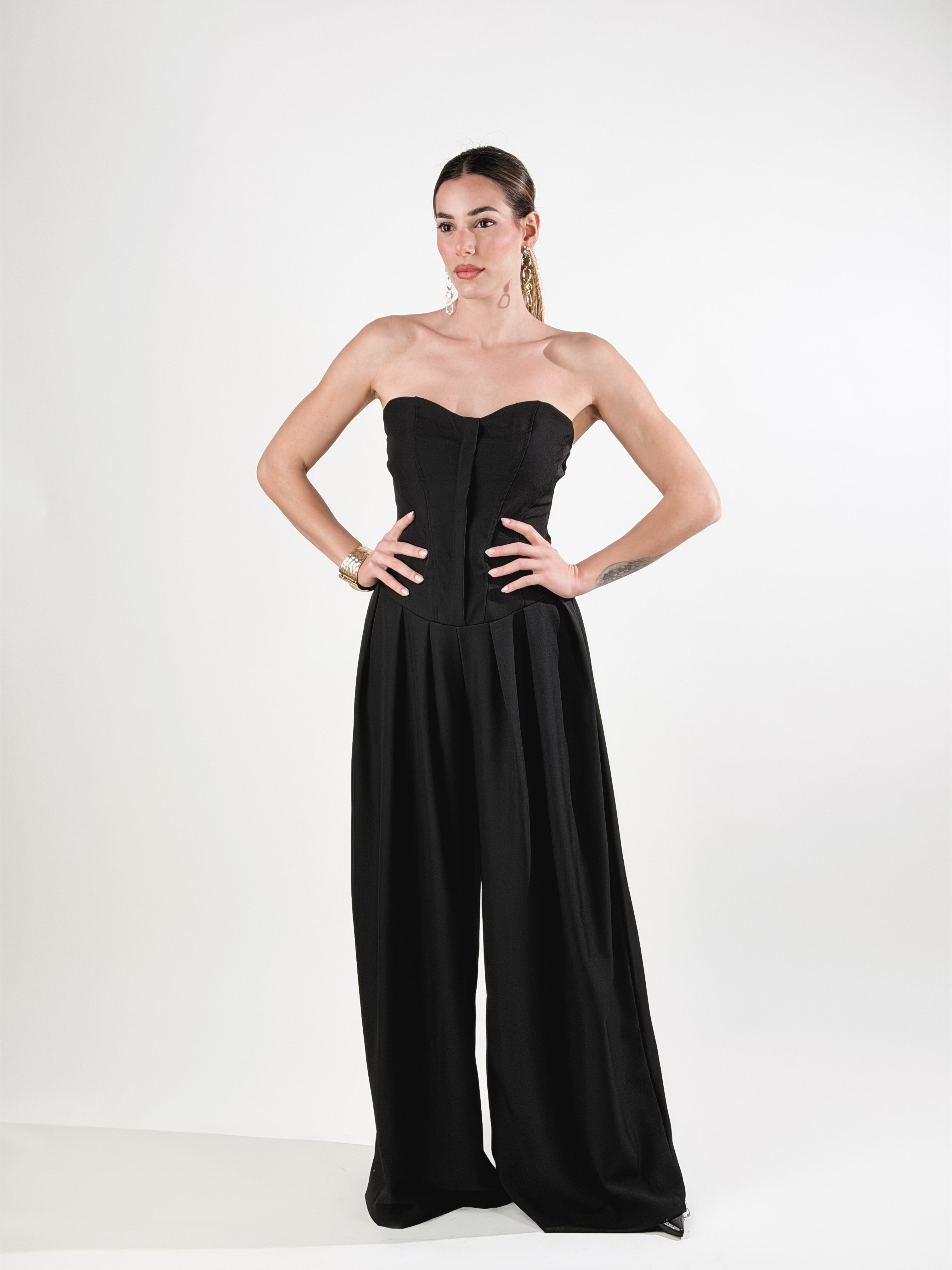 Tuta Bustier|Colore:Nero