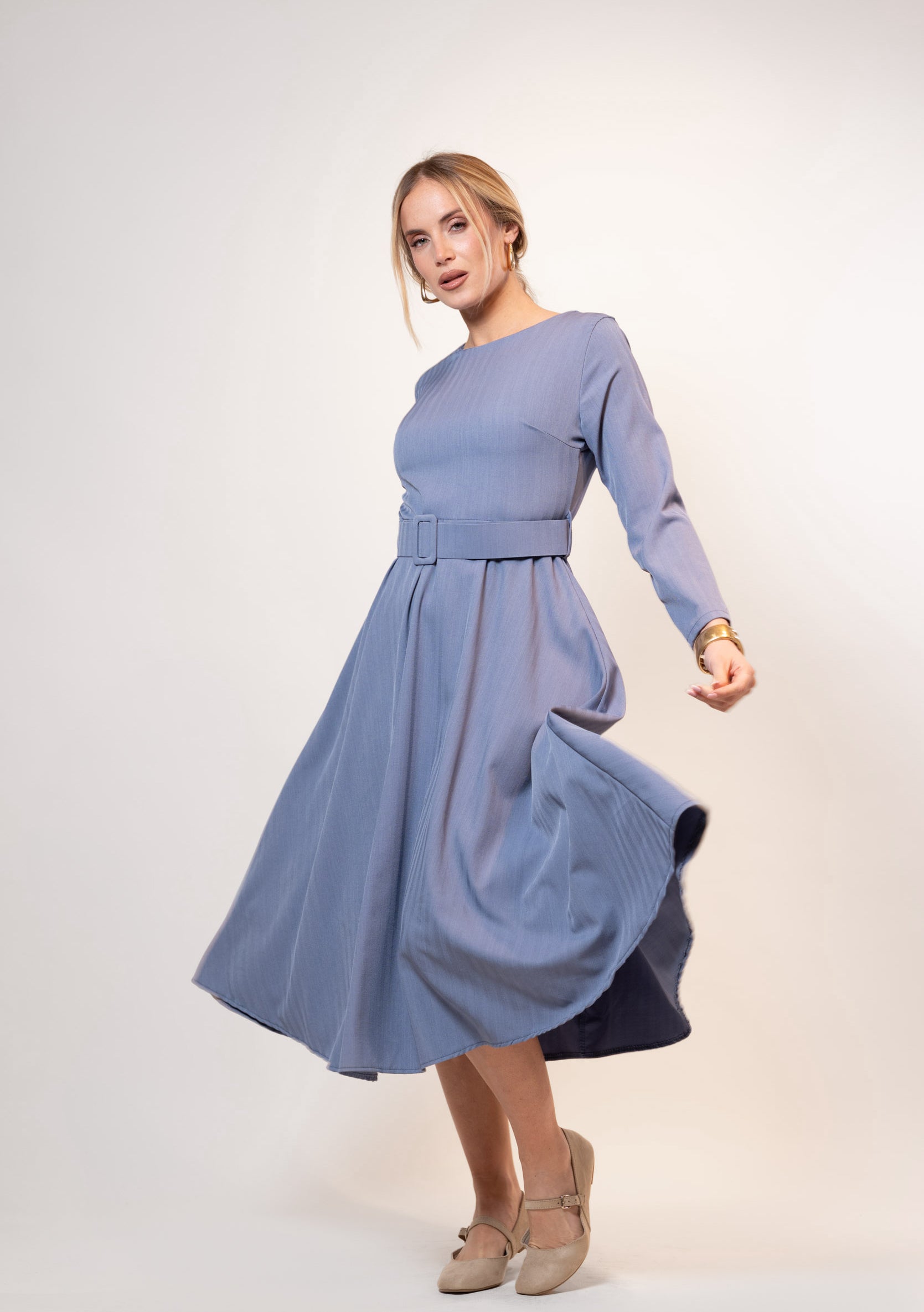 Abito Belt|Colore:Jeans