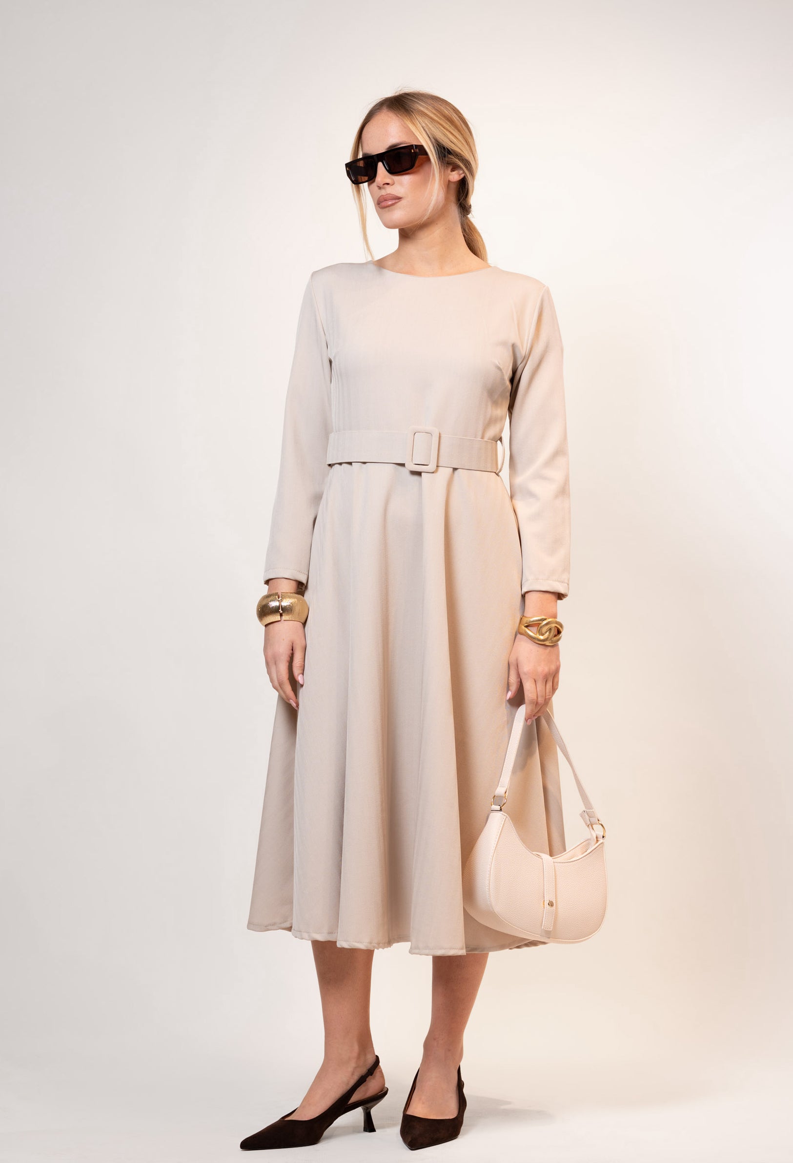 Abito Belt|Colore:Beige