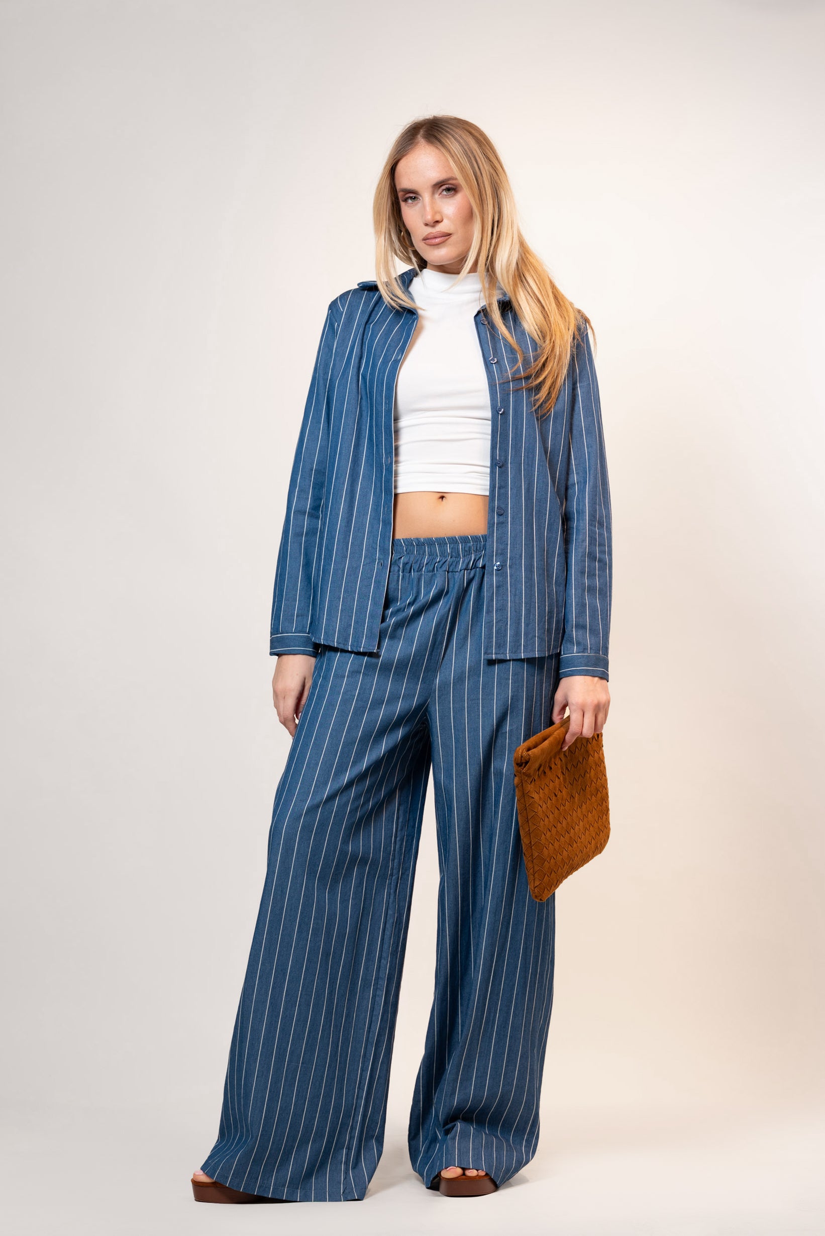 Pantalone Stripe |Colore:Jeans scuro