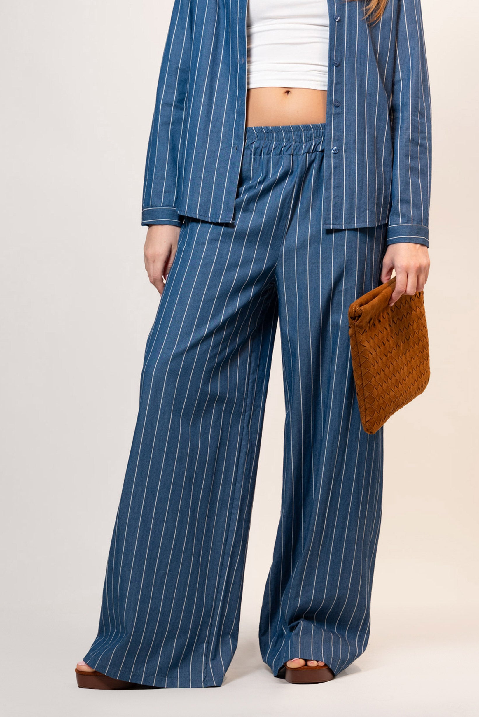 Pantalone Stripe |Colore:Jeans scuro