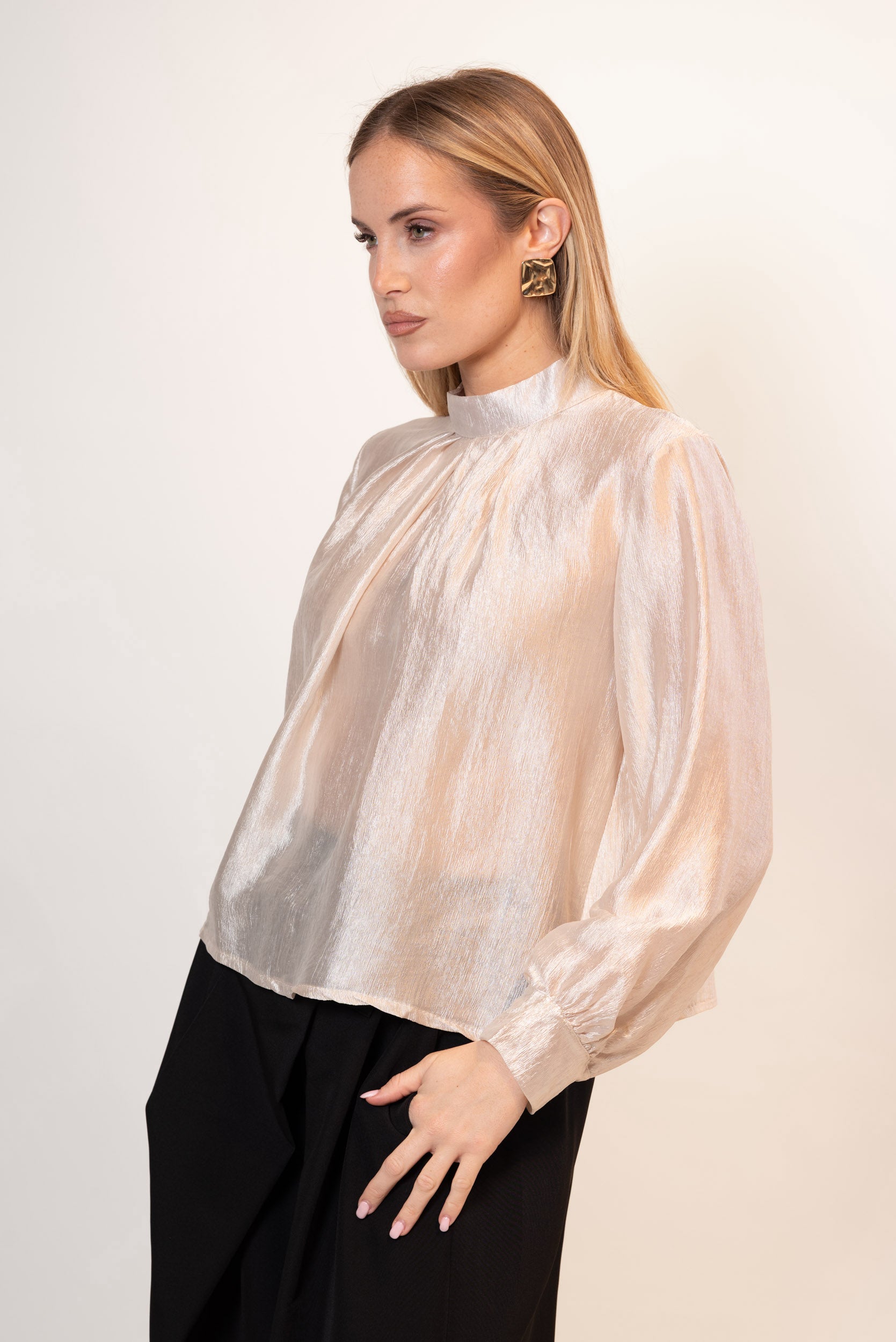 Blusa iridescente|Colore:Beige