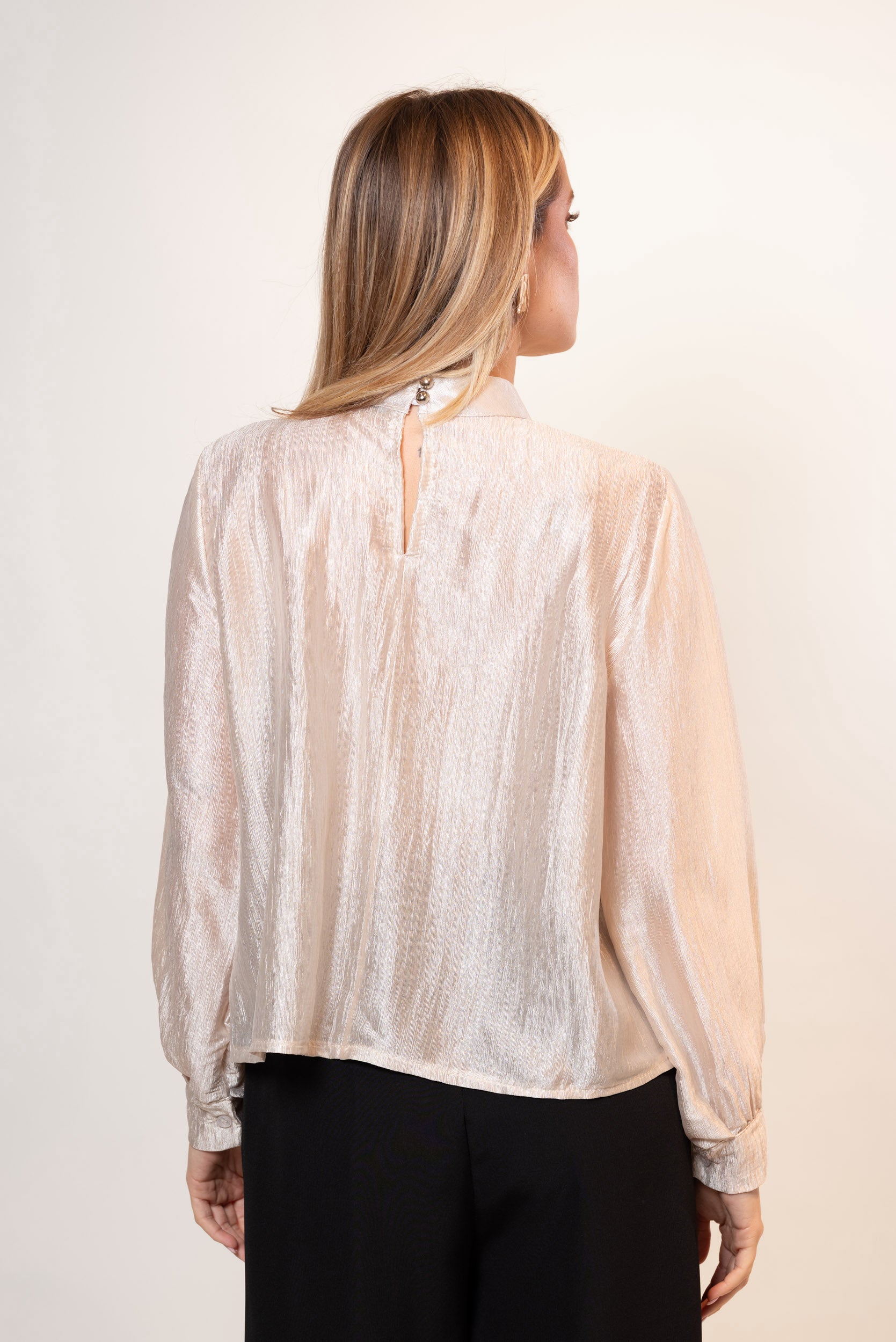 Blusa iridescente|Colore:Beige