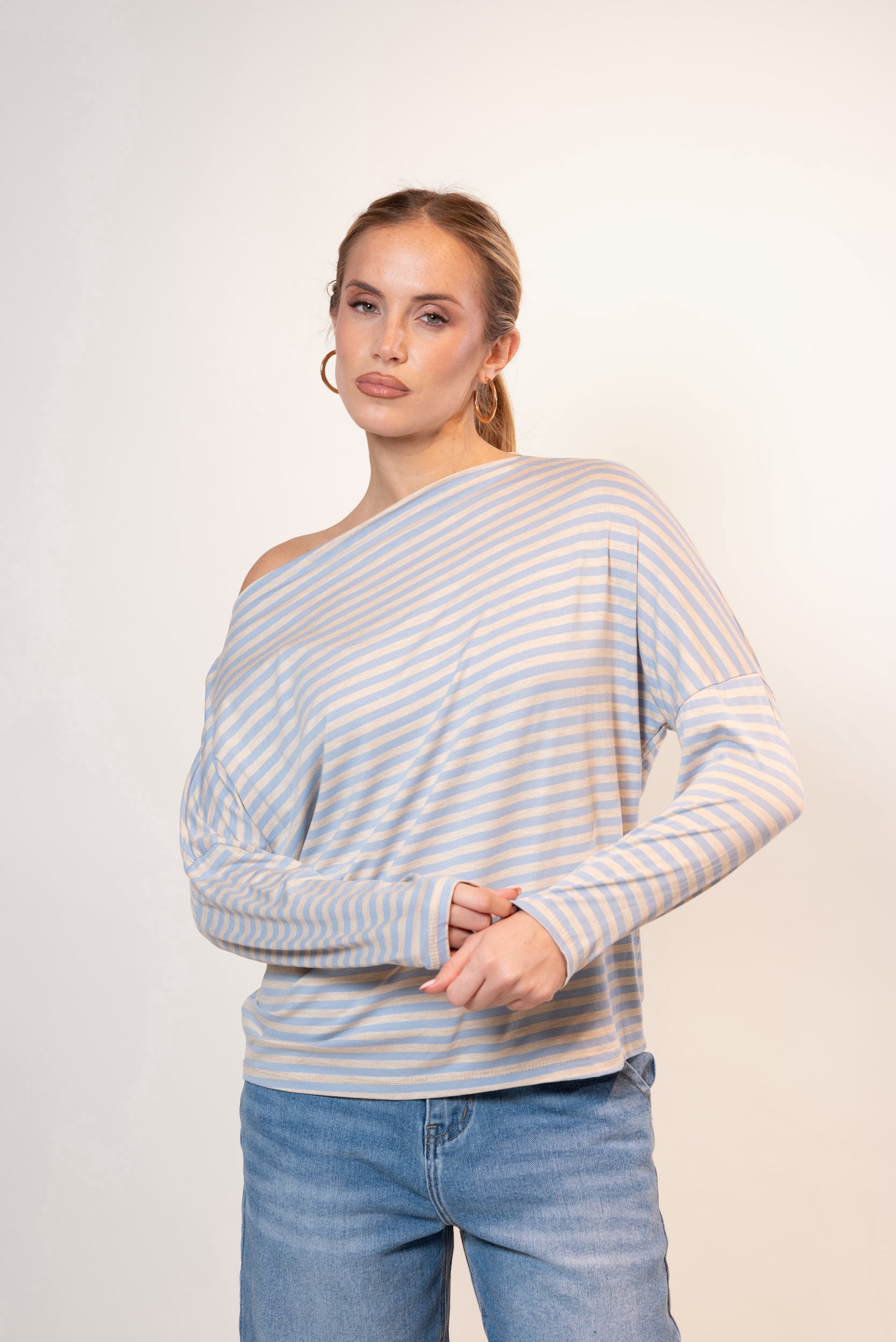 Maglia Miami scollo a barca|Colore:Celeste