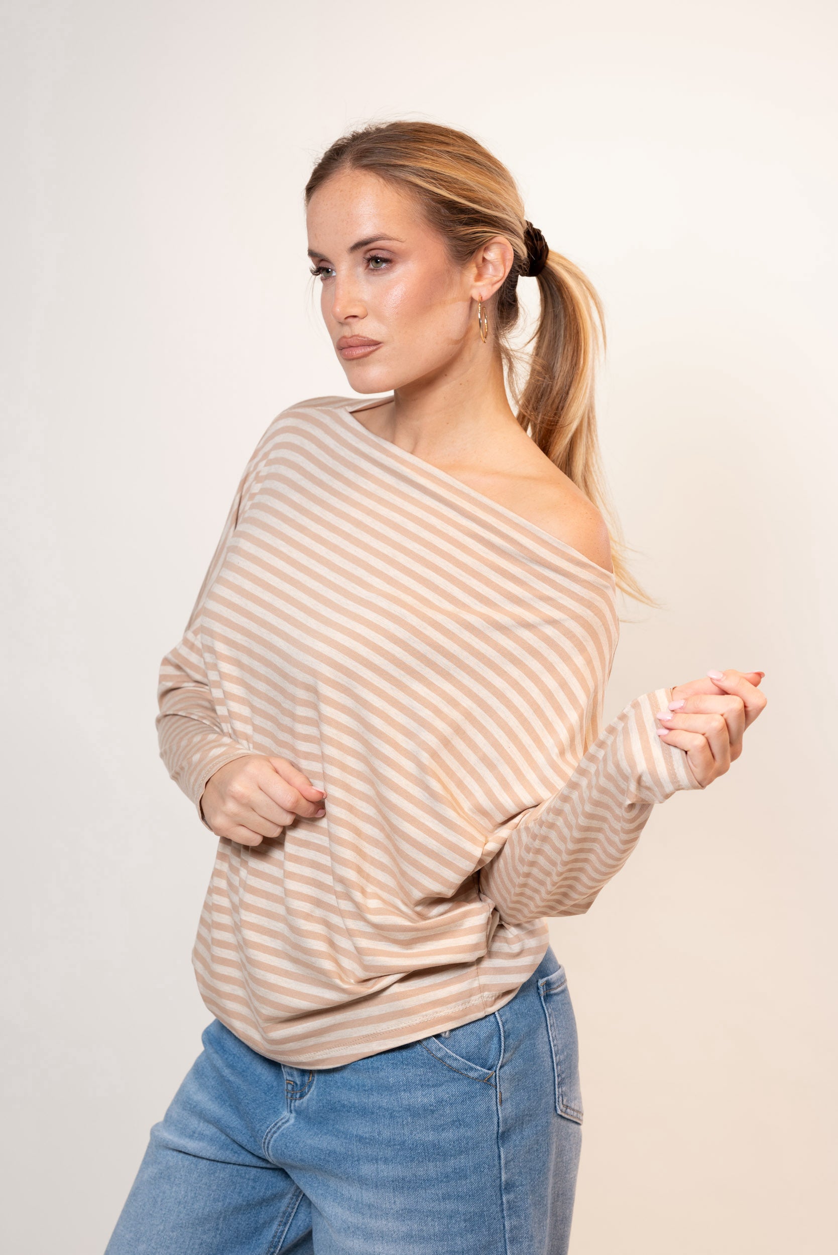 Maglia Miami scollo a barca|Colore:Beige