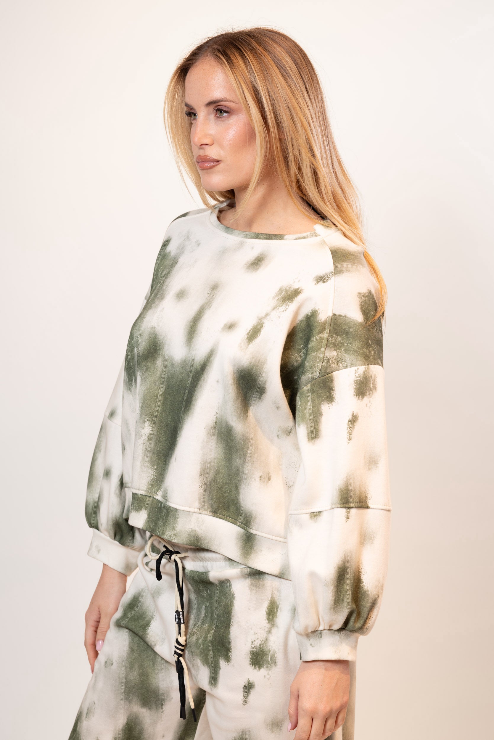 Felpa tie-dye|Colore:Verde