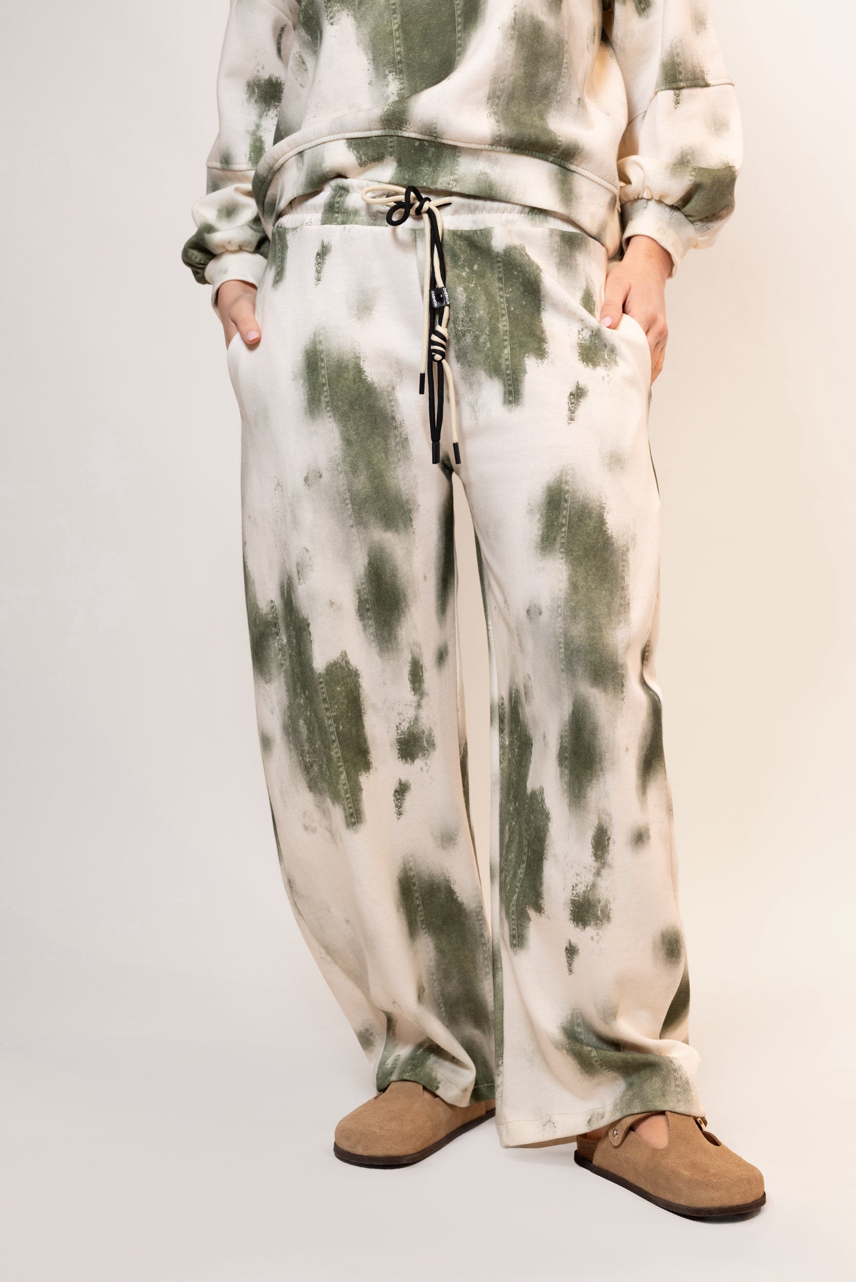 Panta felpa tie-dye|Colore:Verde