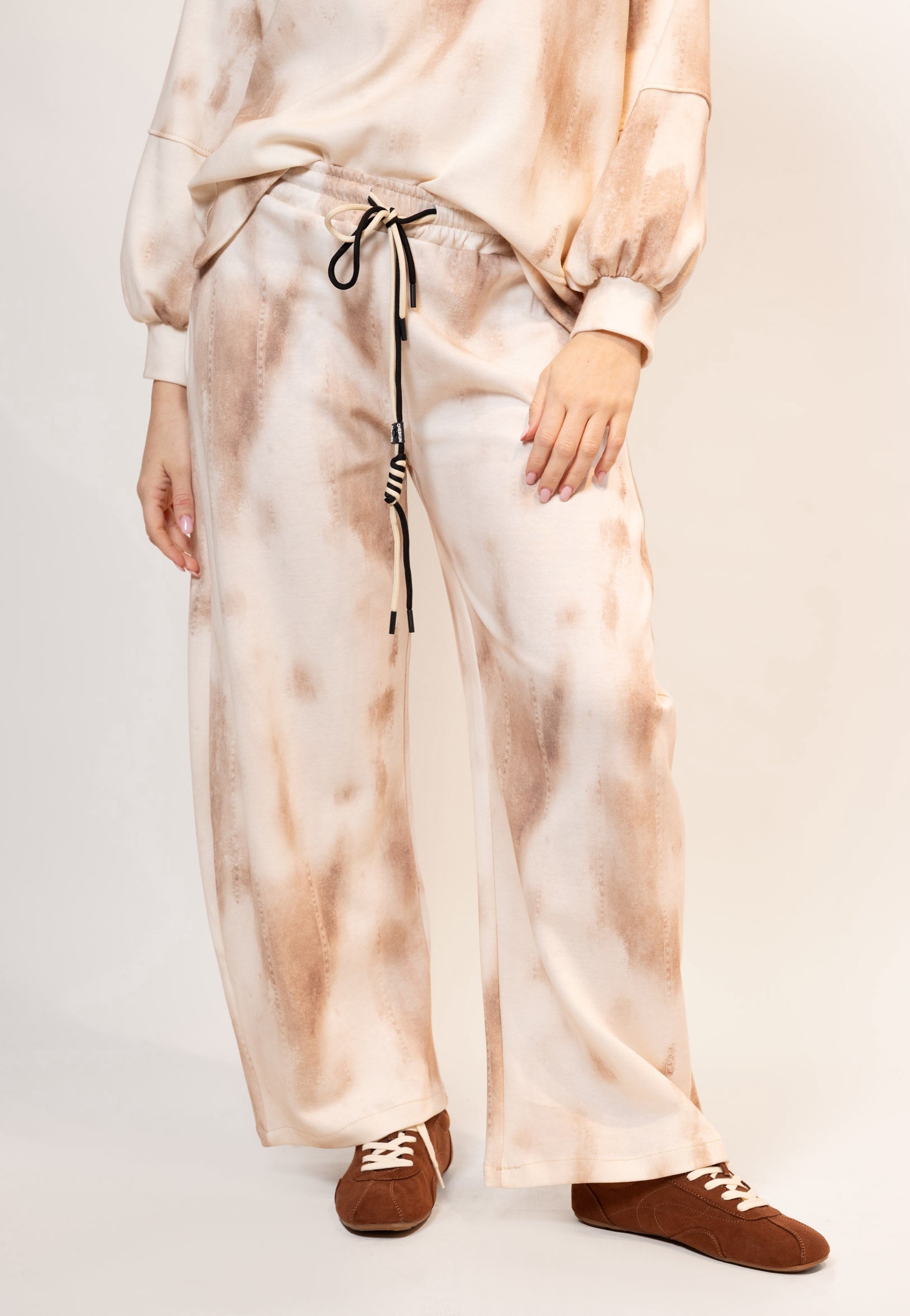 Panta felpa tie-dye|Colore:Beige