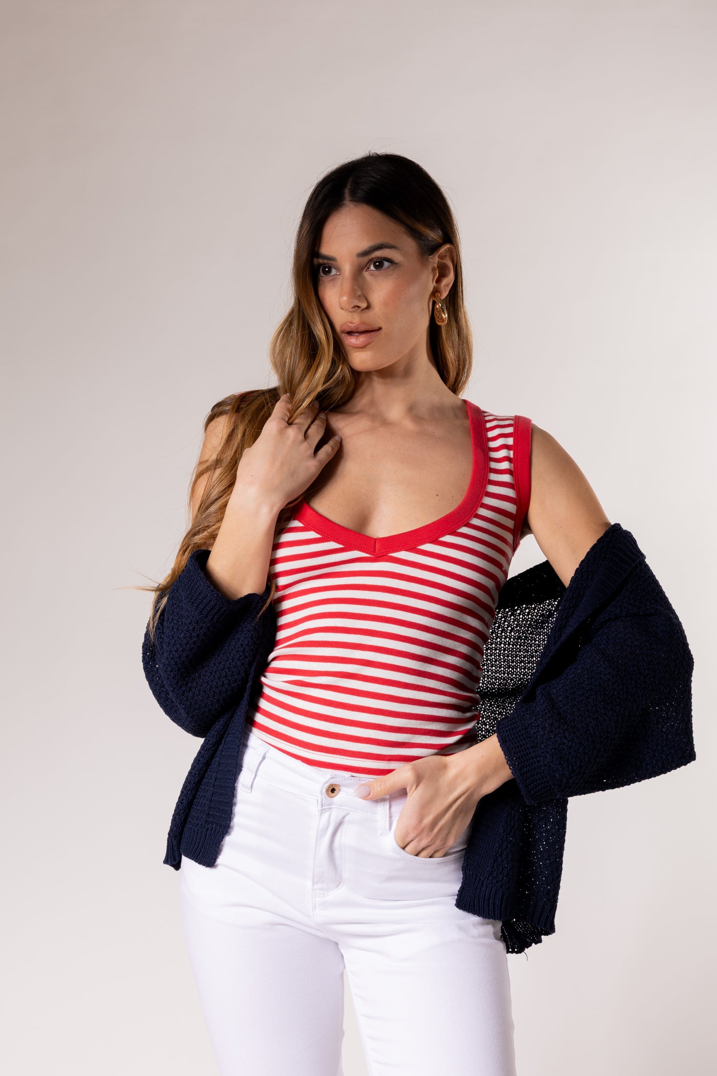 Cardigan kimono manica 3/4|Colore:Laguna