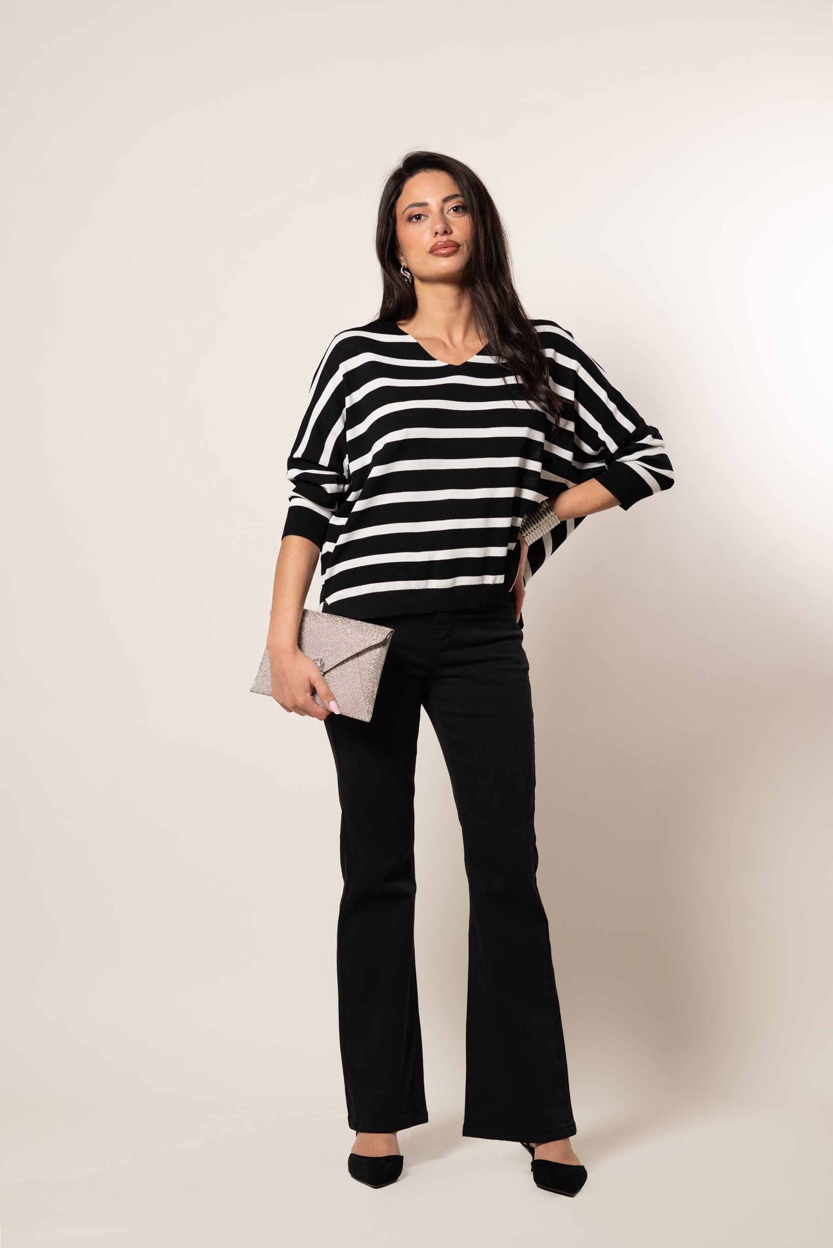 jeans colorato  Bootcut|Colore:Nero