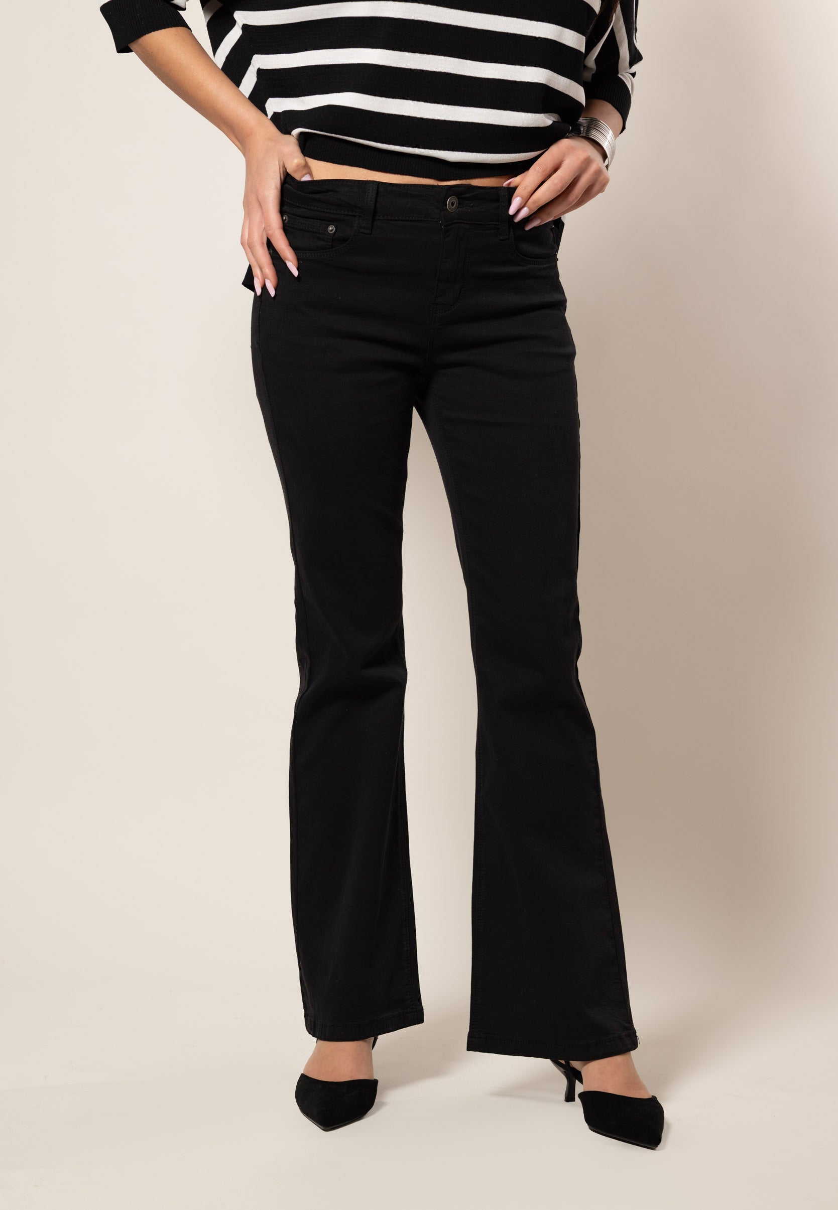 jeans colorato  Bootcut|Colore:Nero