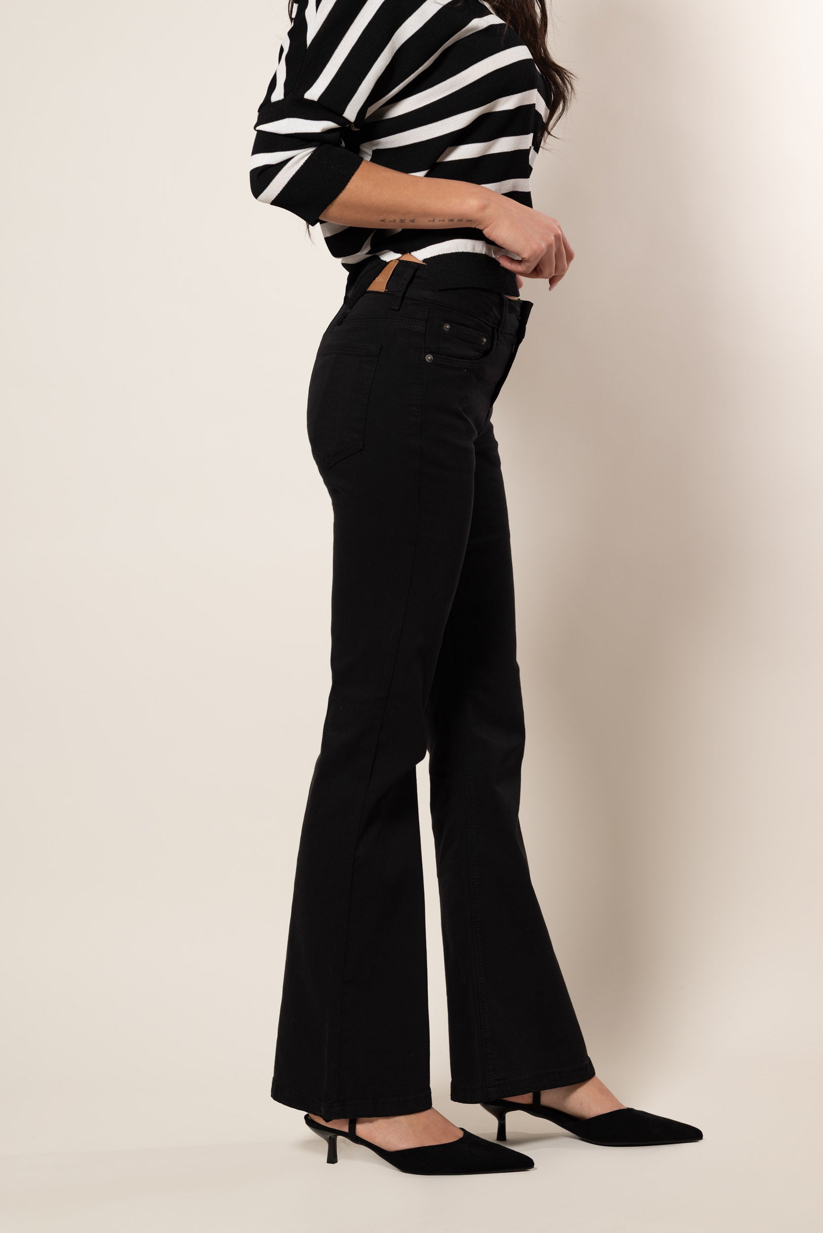 jeans colorato  Bootcut|Colore:Nero