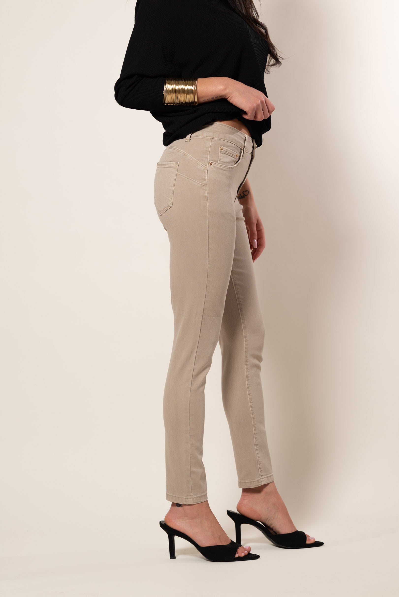 Jeans colorato Skinny|Colore:Sabbia