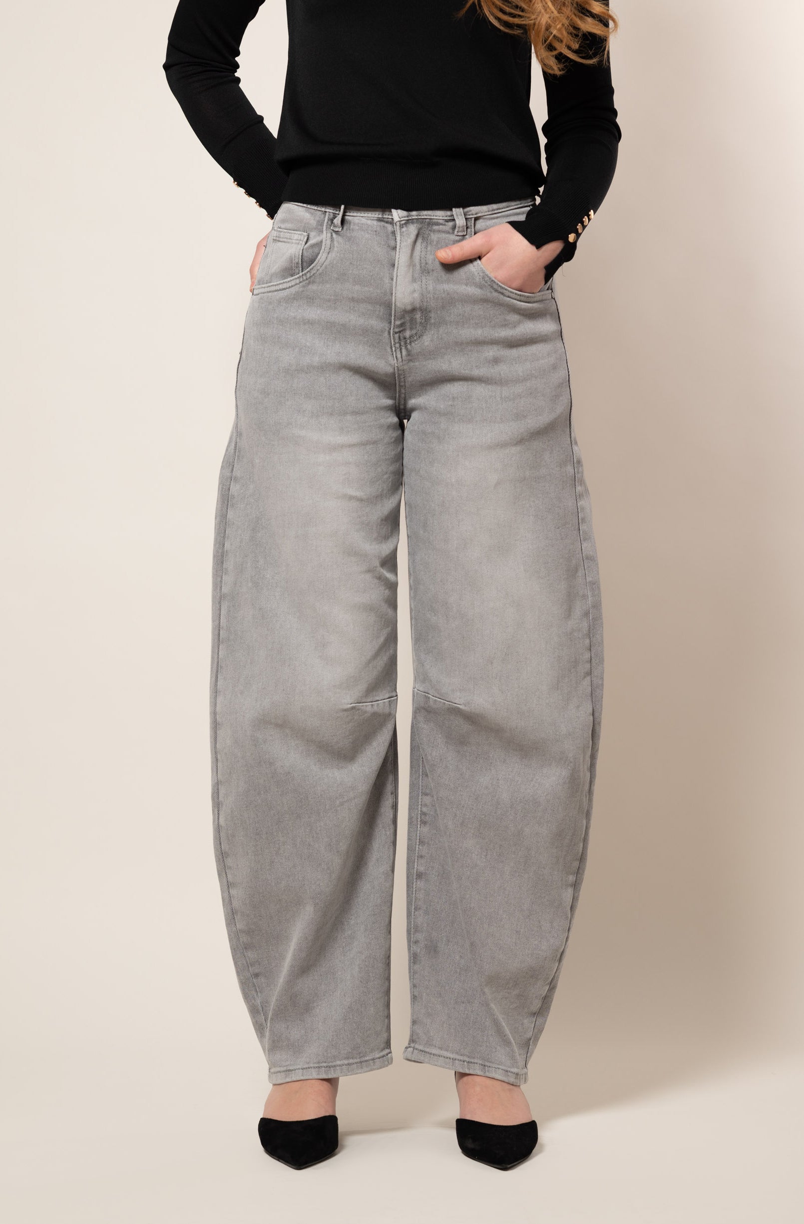 Jeans louvre|Colore:Grigio chiaro