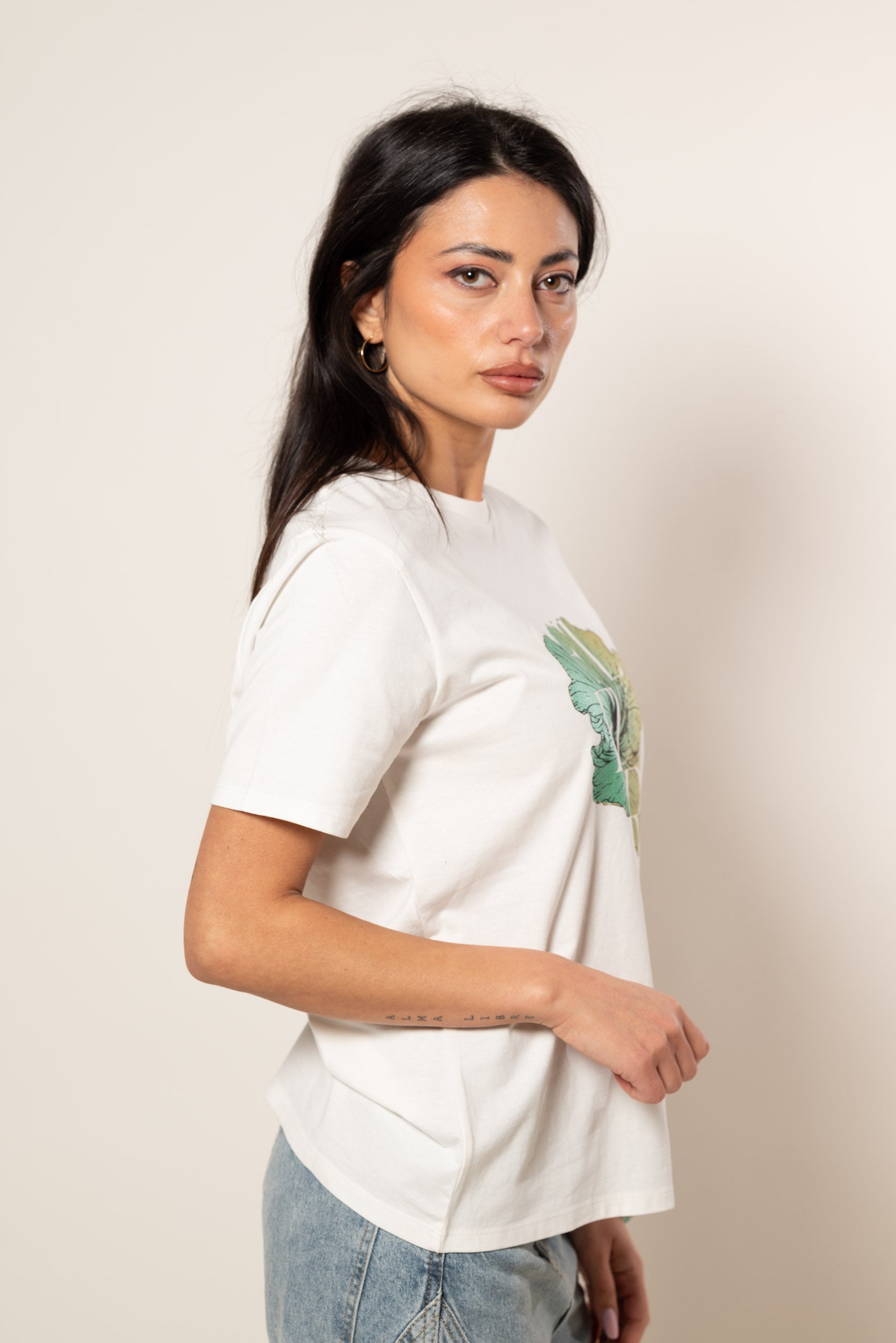 T shirts Hbiscus|Colore:Bianco latte