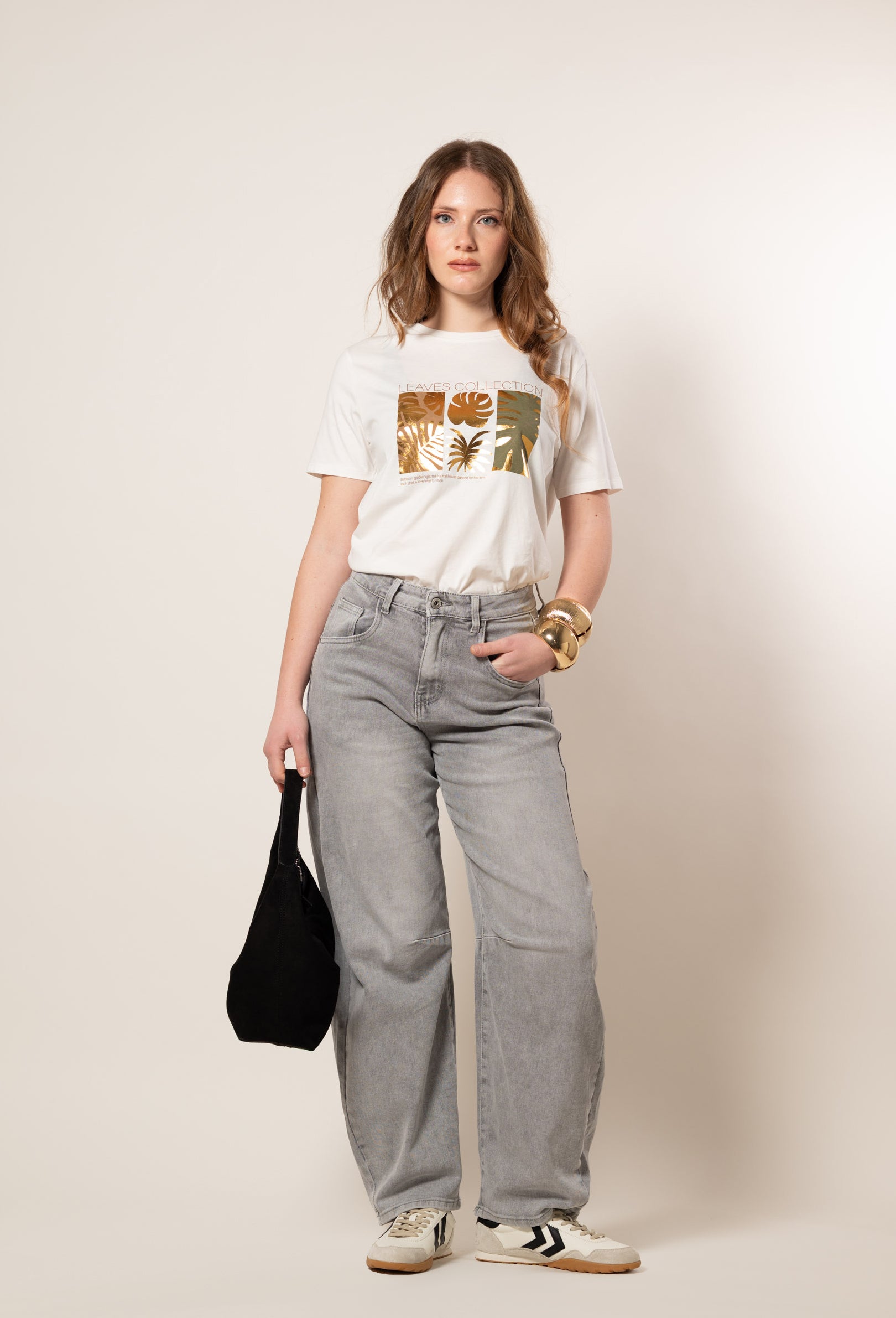 T - shirt Golden Nature|Colore:Bianco latte