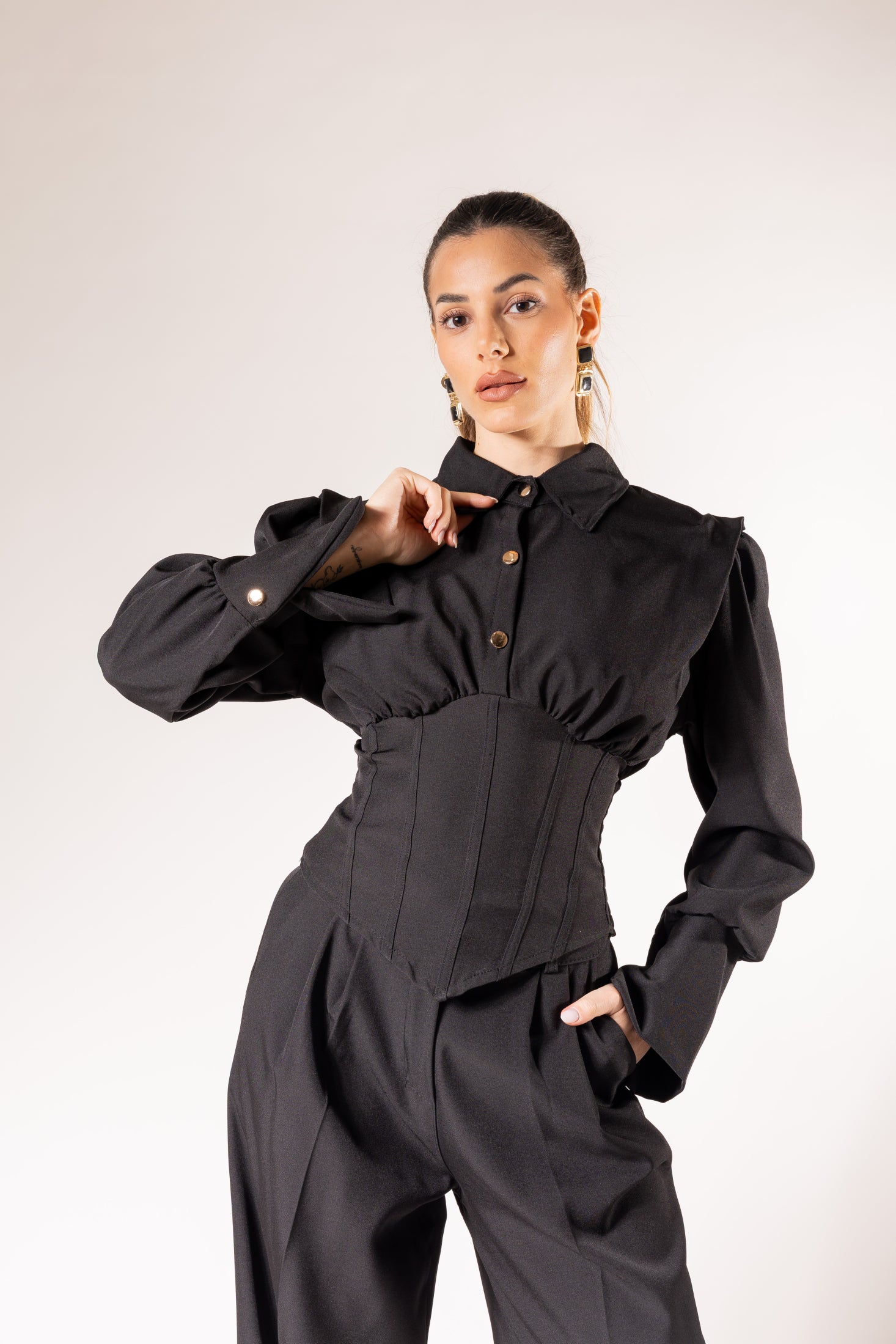 Coordinato Bustier|Colore:Nero