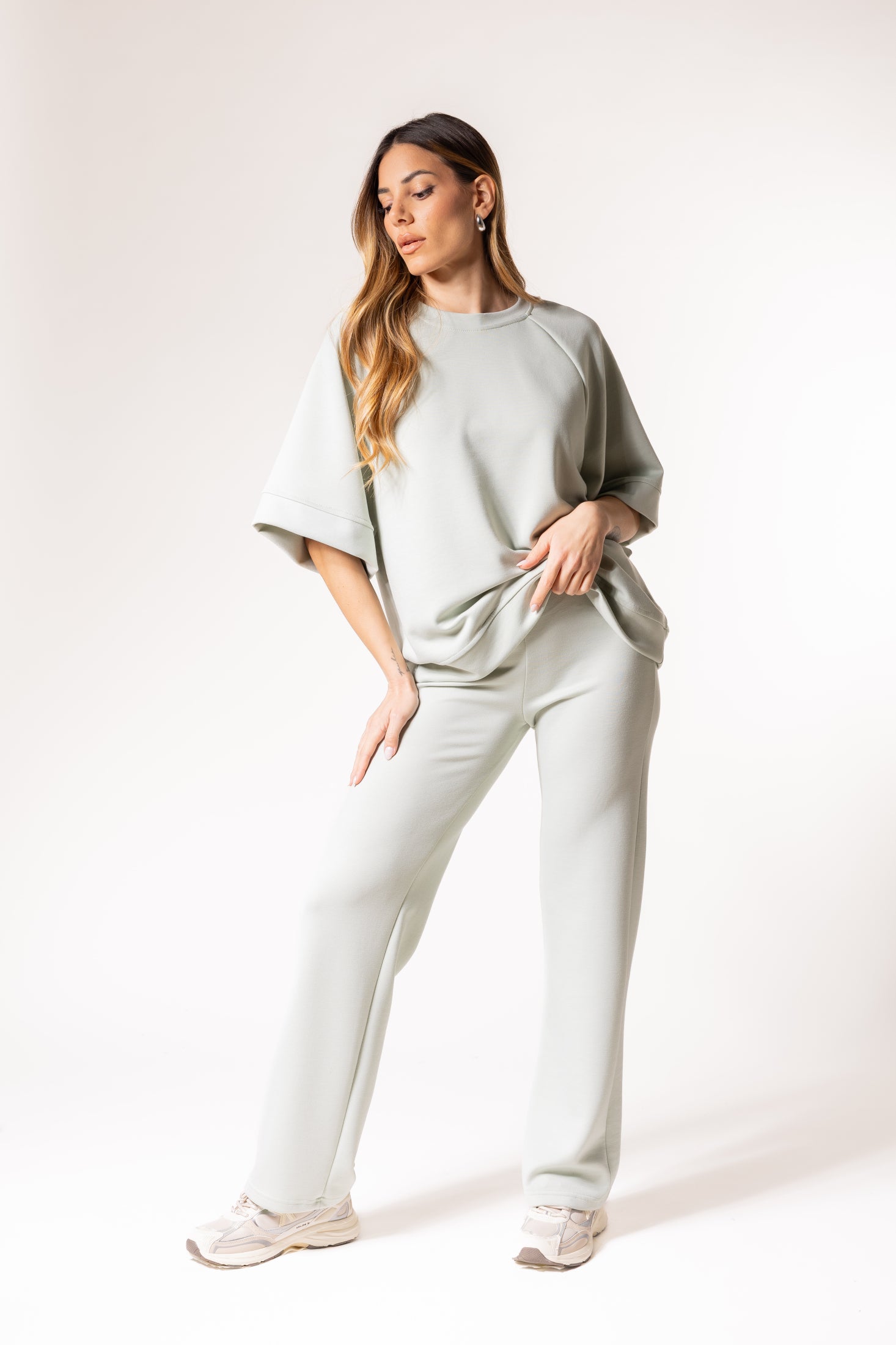 Maglia oversize maniche raglan|Colore:Menta