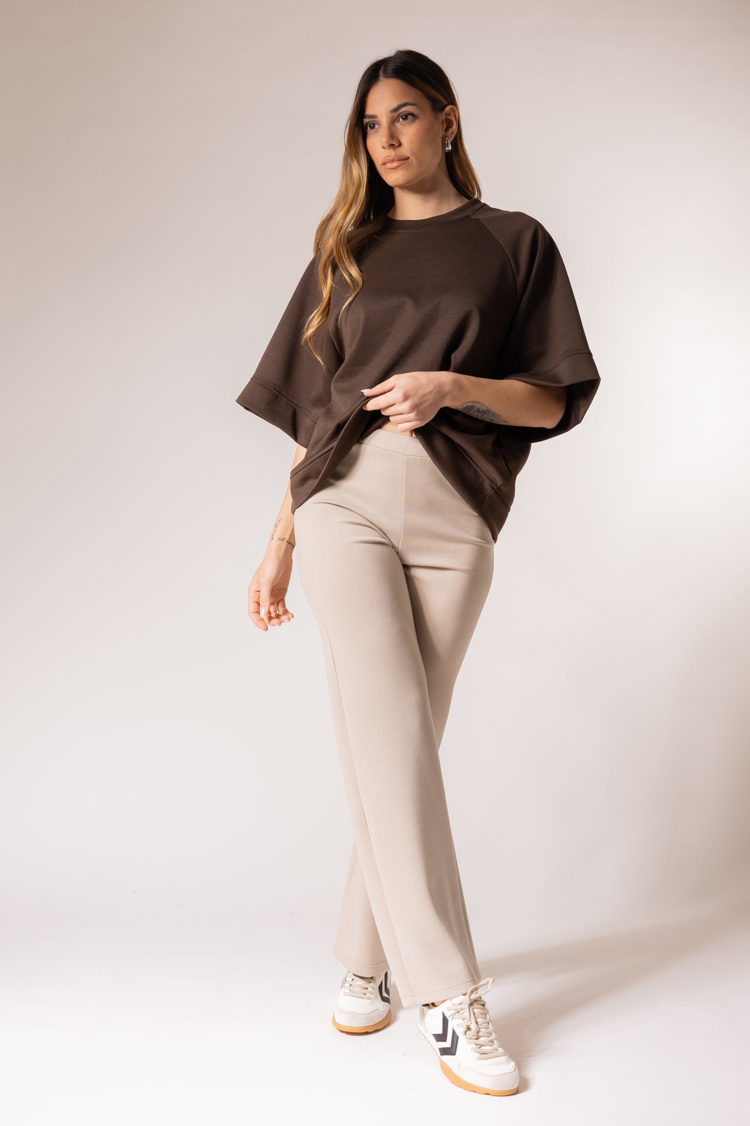 Maglia oversize maniche raglan|Colore:Moro