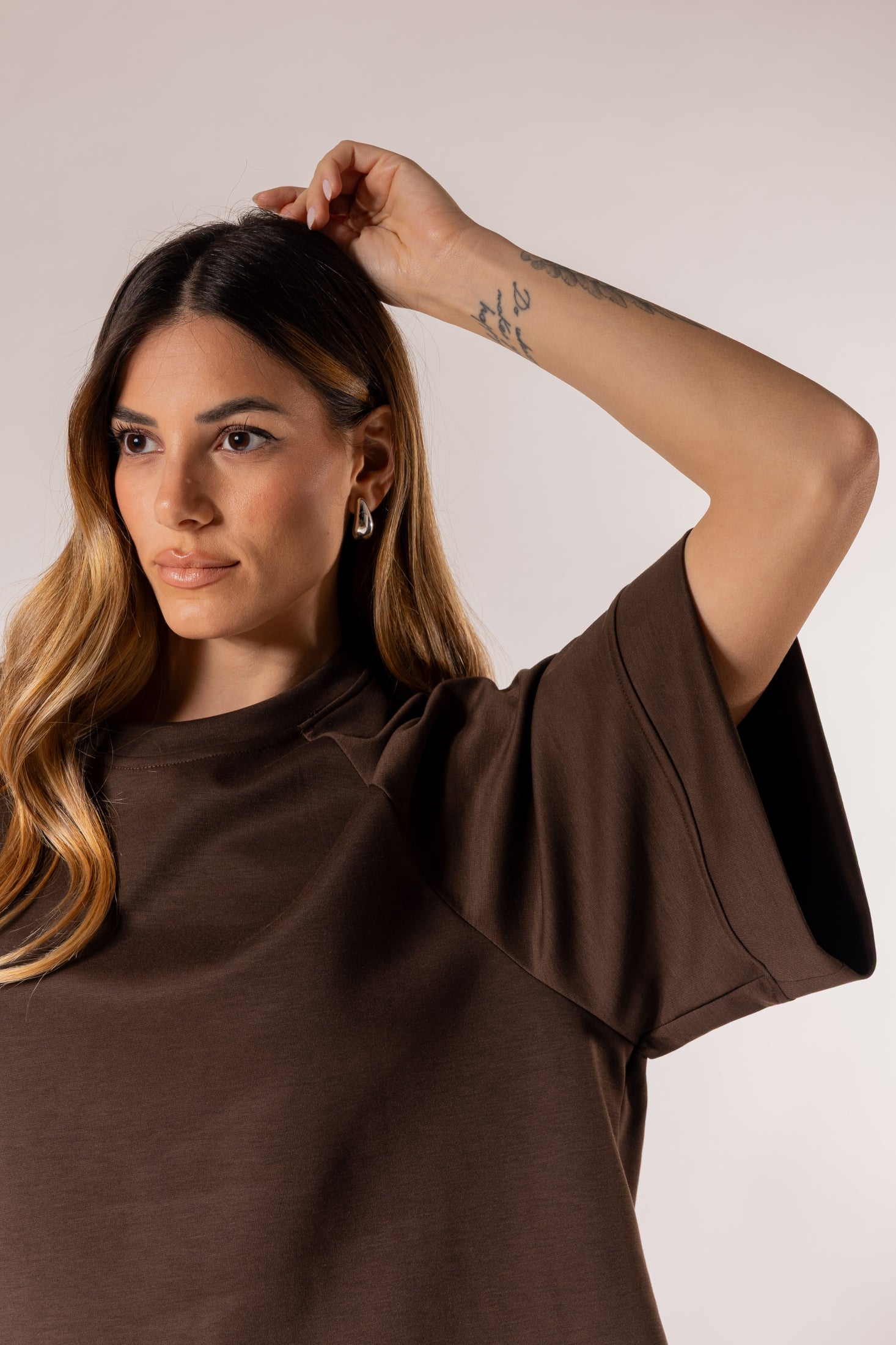 Maglia oversize maniche raglan|Colore:Moro