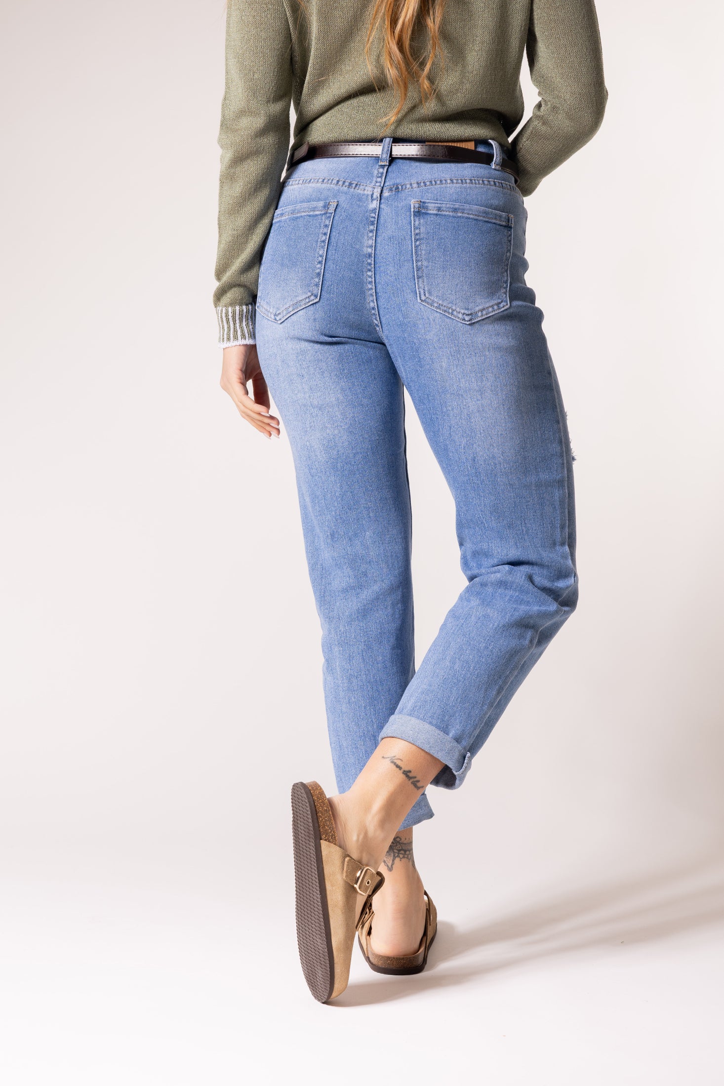 Jeans Mom fit|Colore:Blu medio