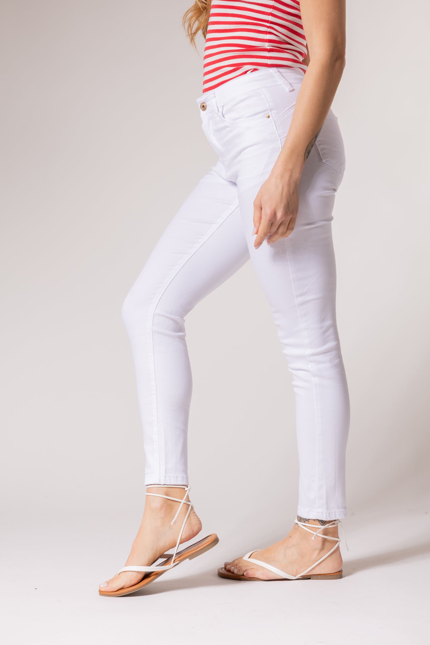 Jeans colorato Skinny|Colore:Bianco