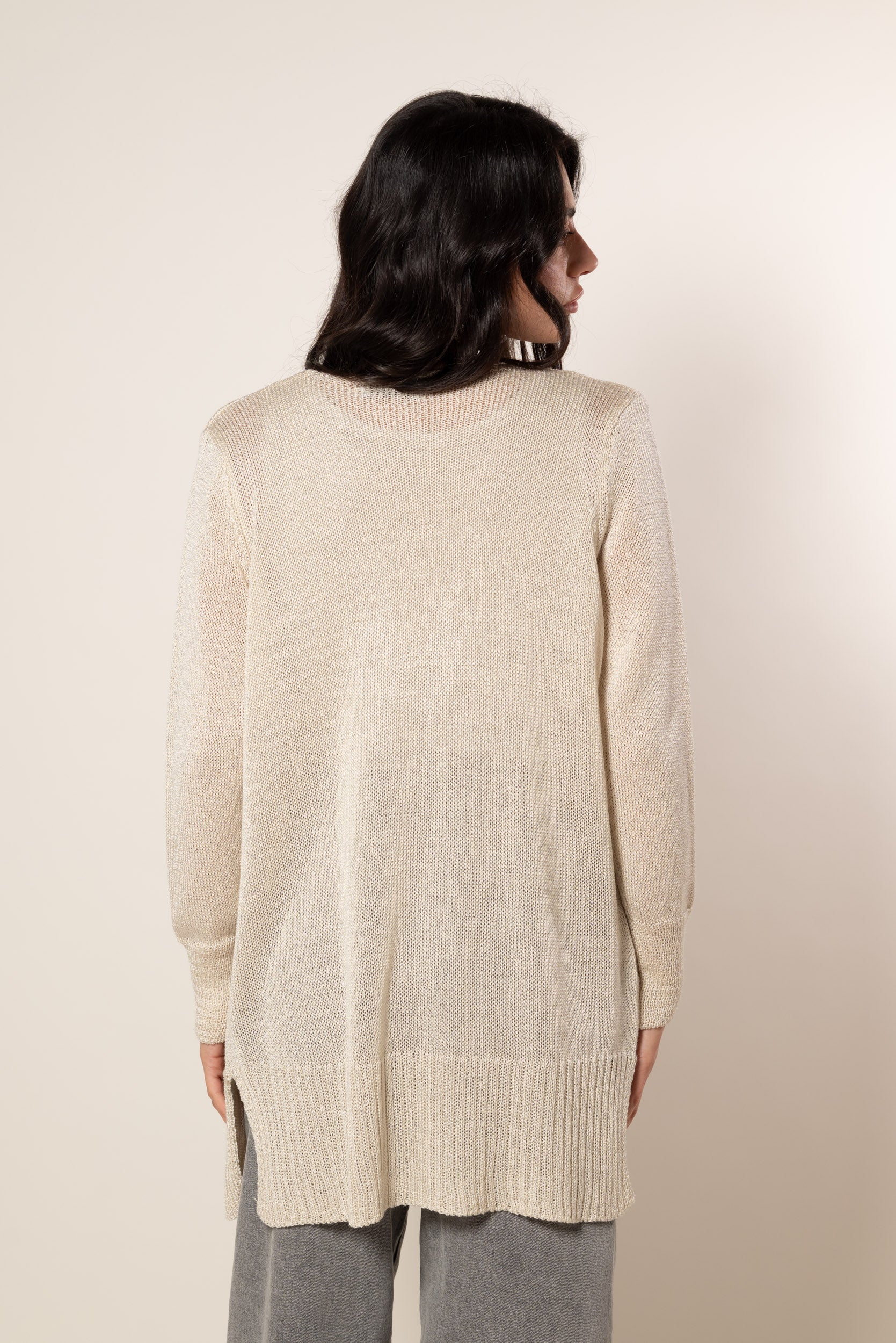 Cardigan Perlato|Colore:Fango