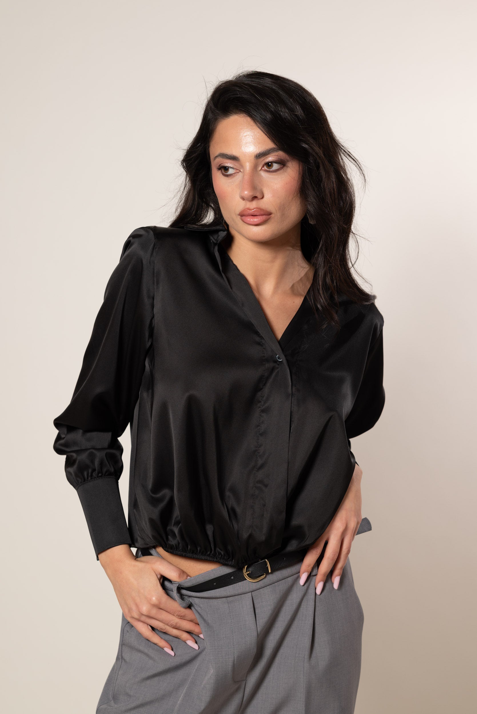 Camicia portafoflio|Colore:Nero