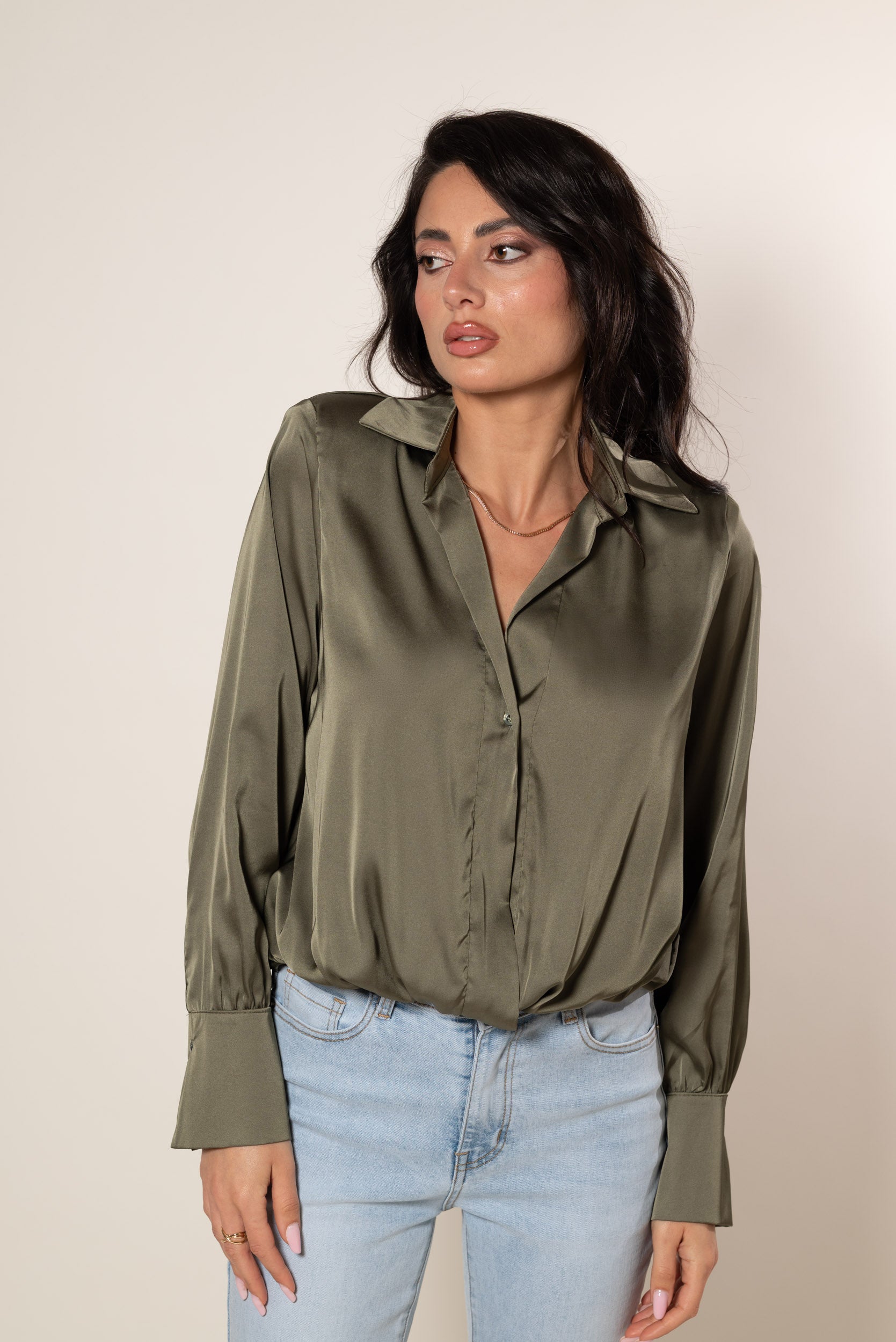 Camicia portafoflio|Colore:Verde salvia