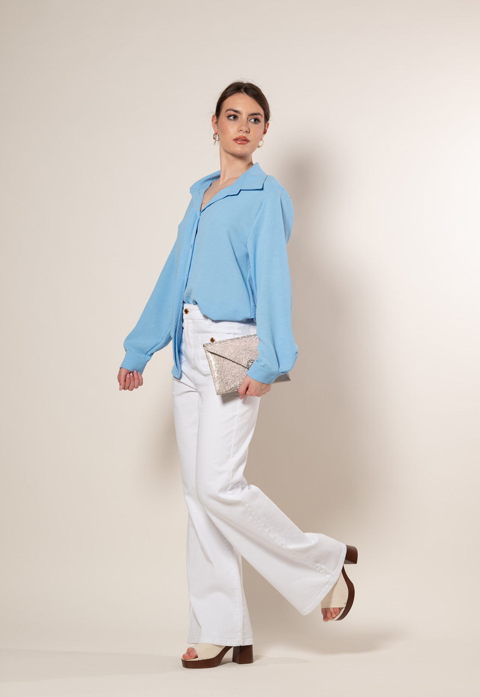 Camicia Alessia|Colore:Celeste