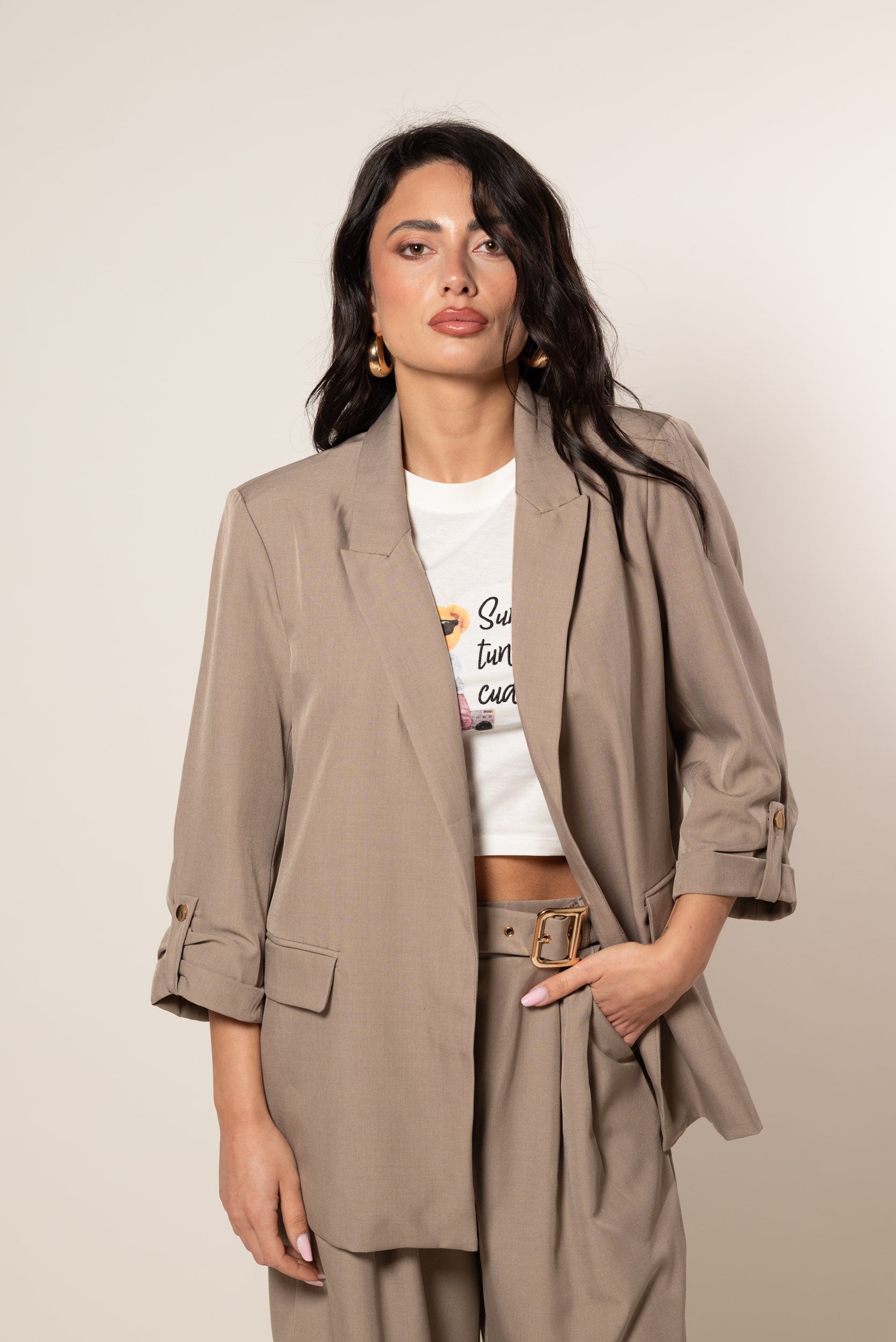 Blazer lose fit|Colore:Kaki