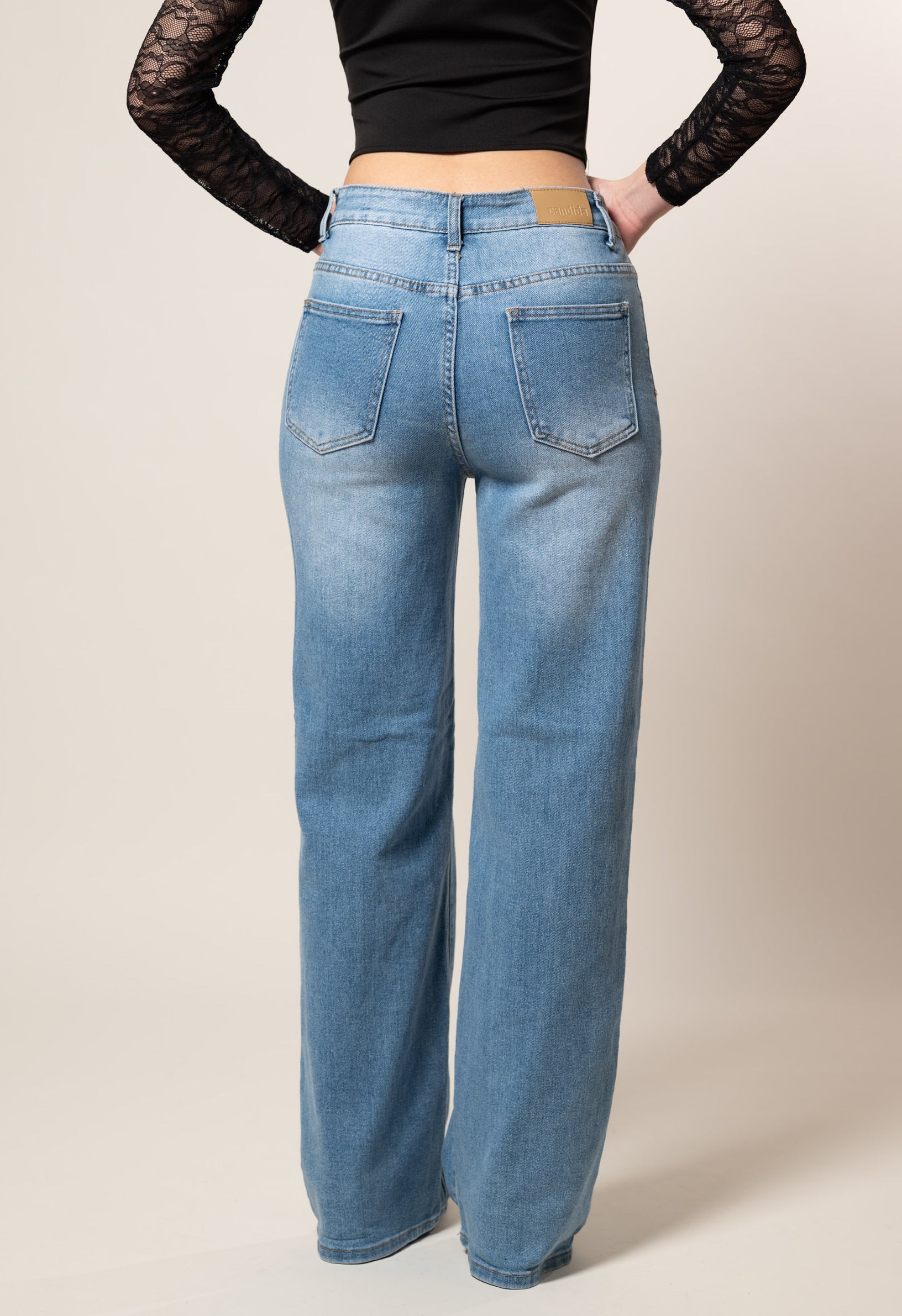 JEAns button fly gioiello|Colore:Blu medio