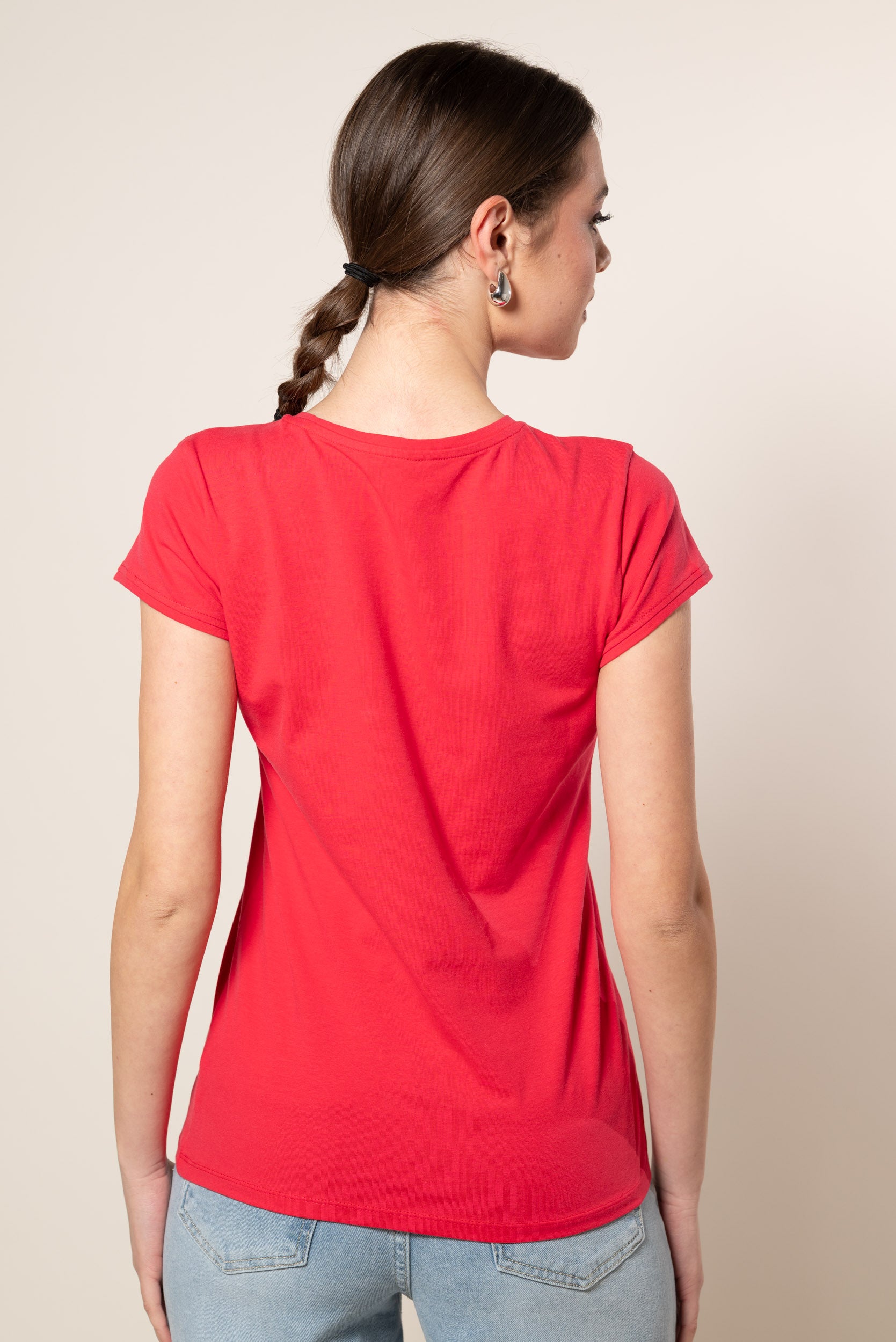 T- Shirt Basic|Colore:Rosso tomato