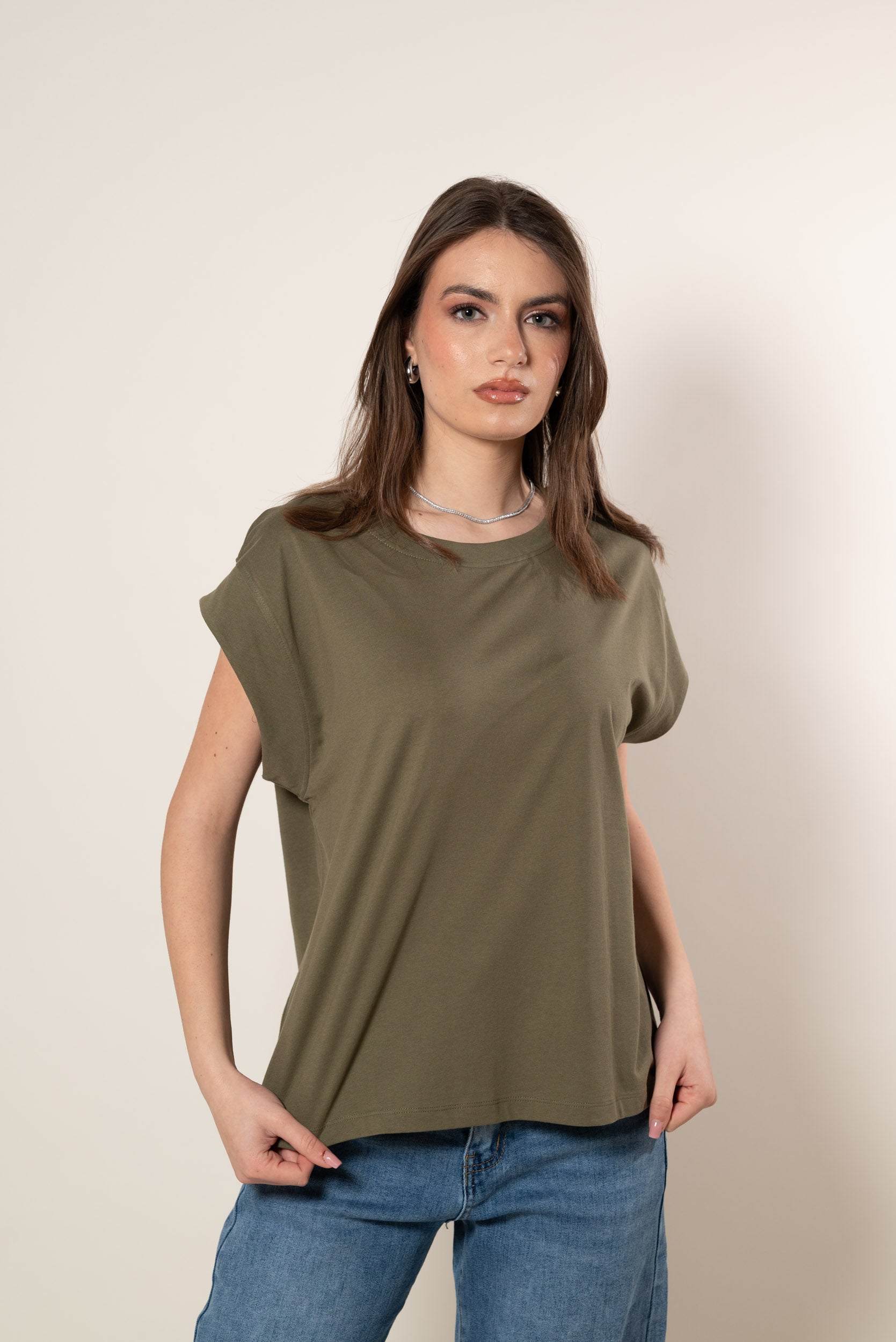 T- shirt manica ampia|Colore:Salvia