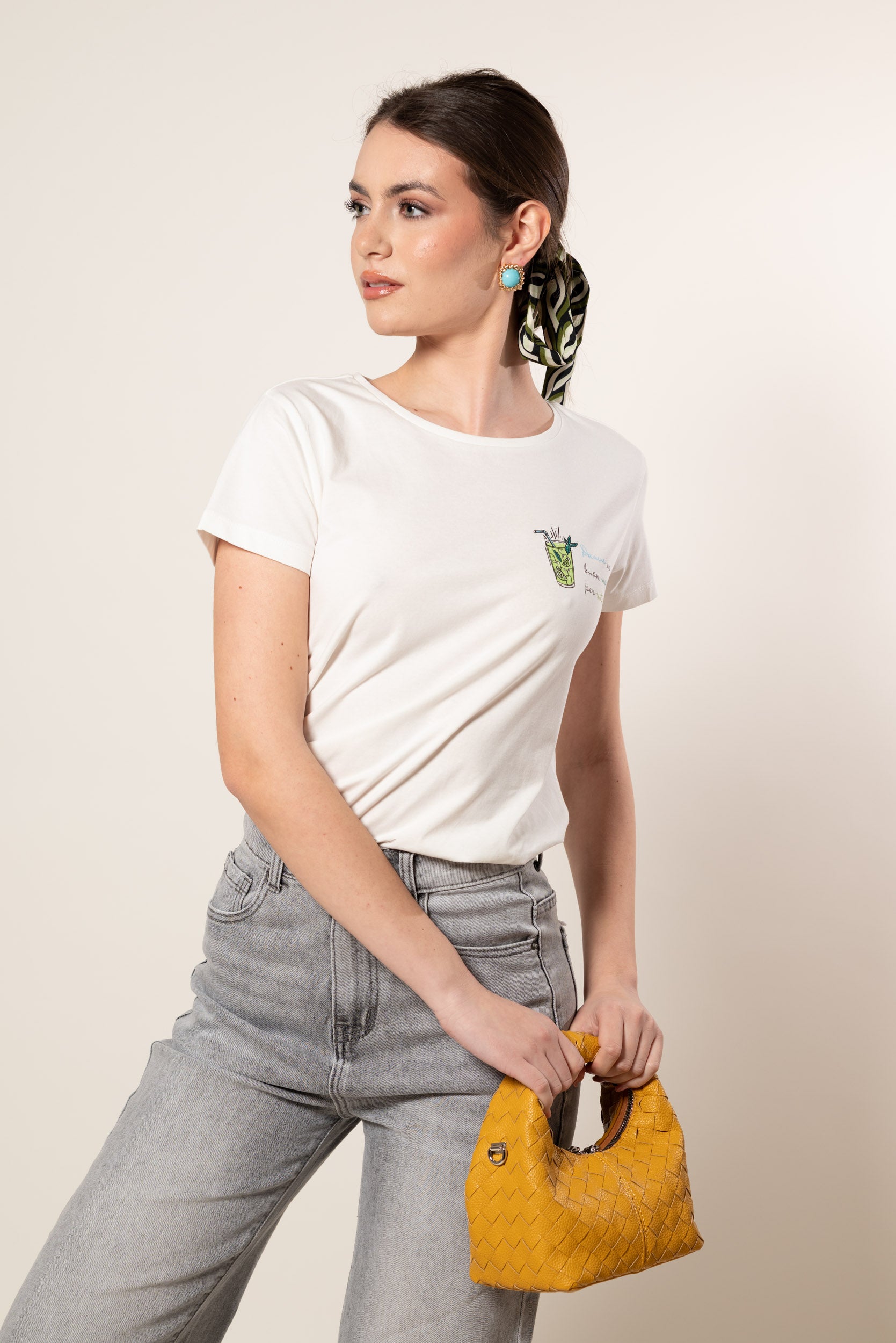 T - Shirt Cocktail|Colore:Bianco latte