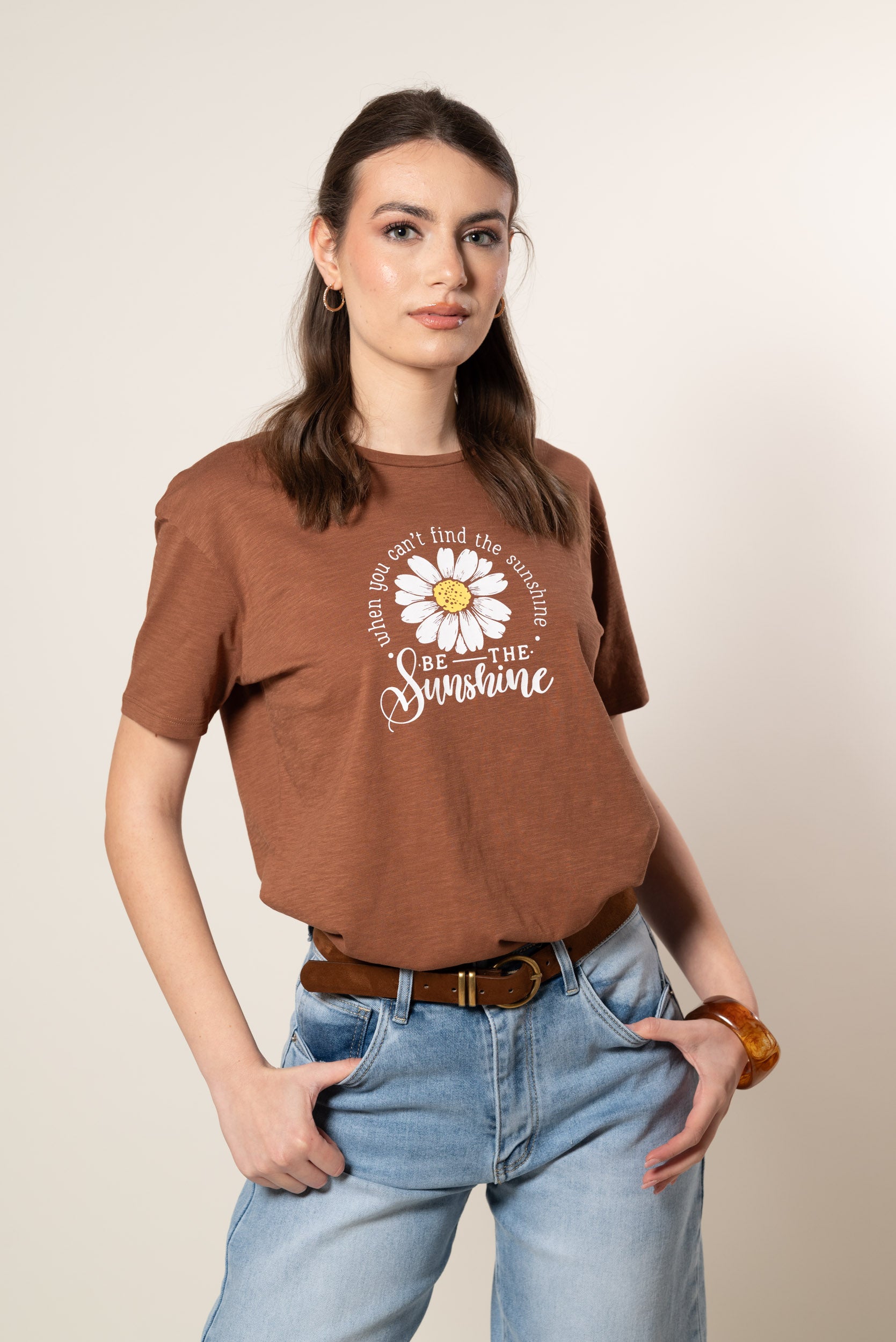 T- Shirt Maggie|Colore:Nocciola
