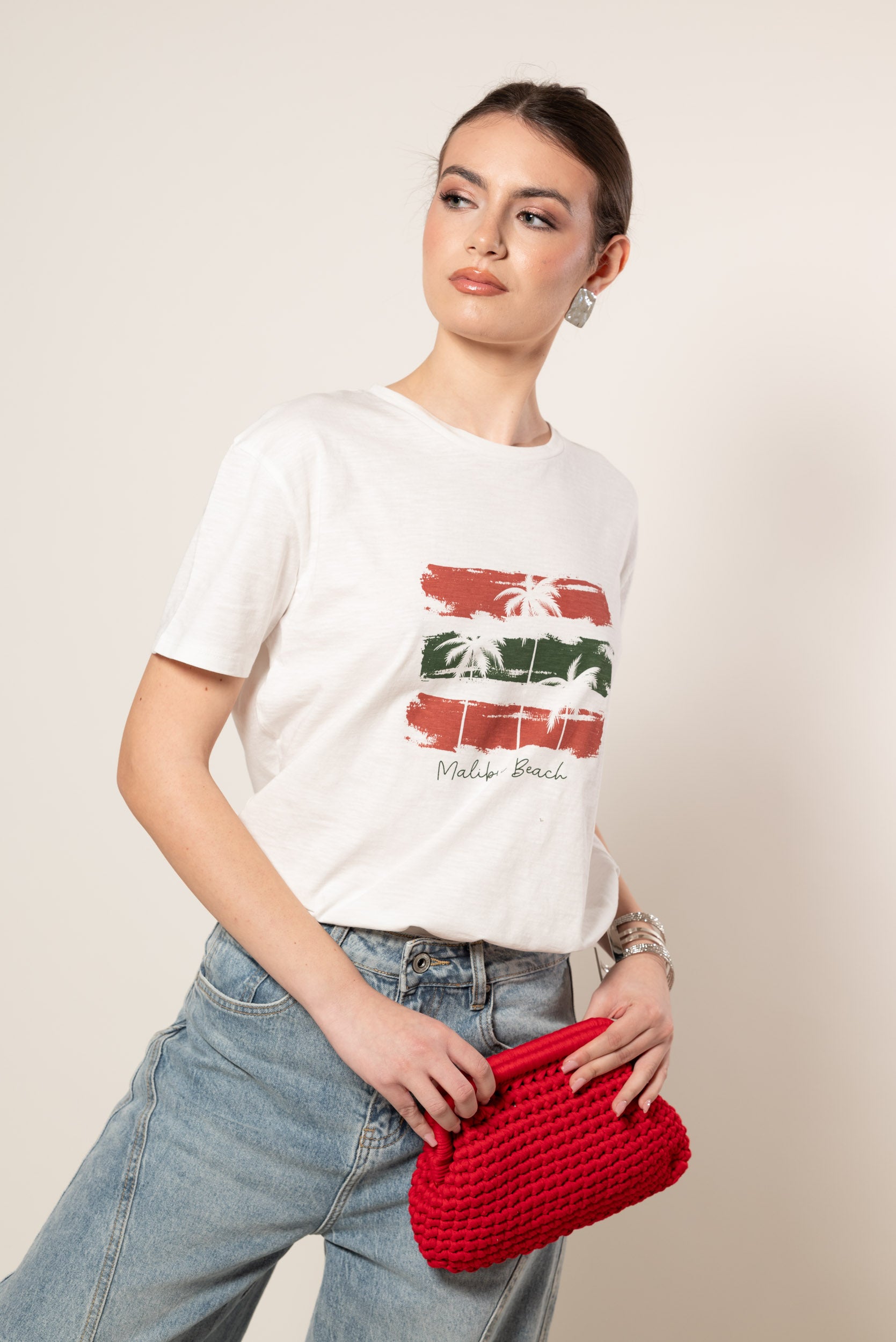 T-Shirt Malibu|Colore:Bianco latte