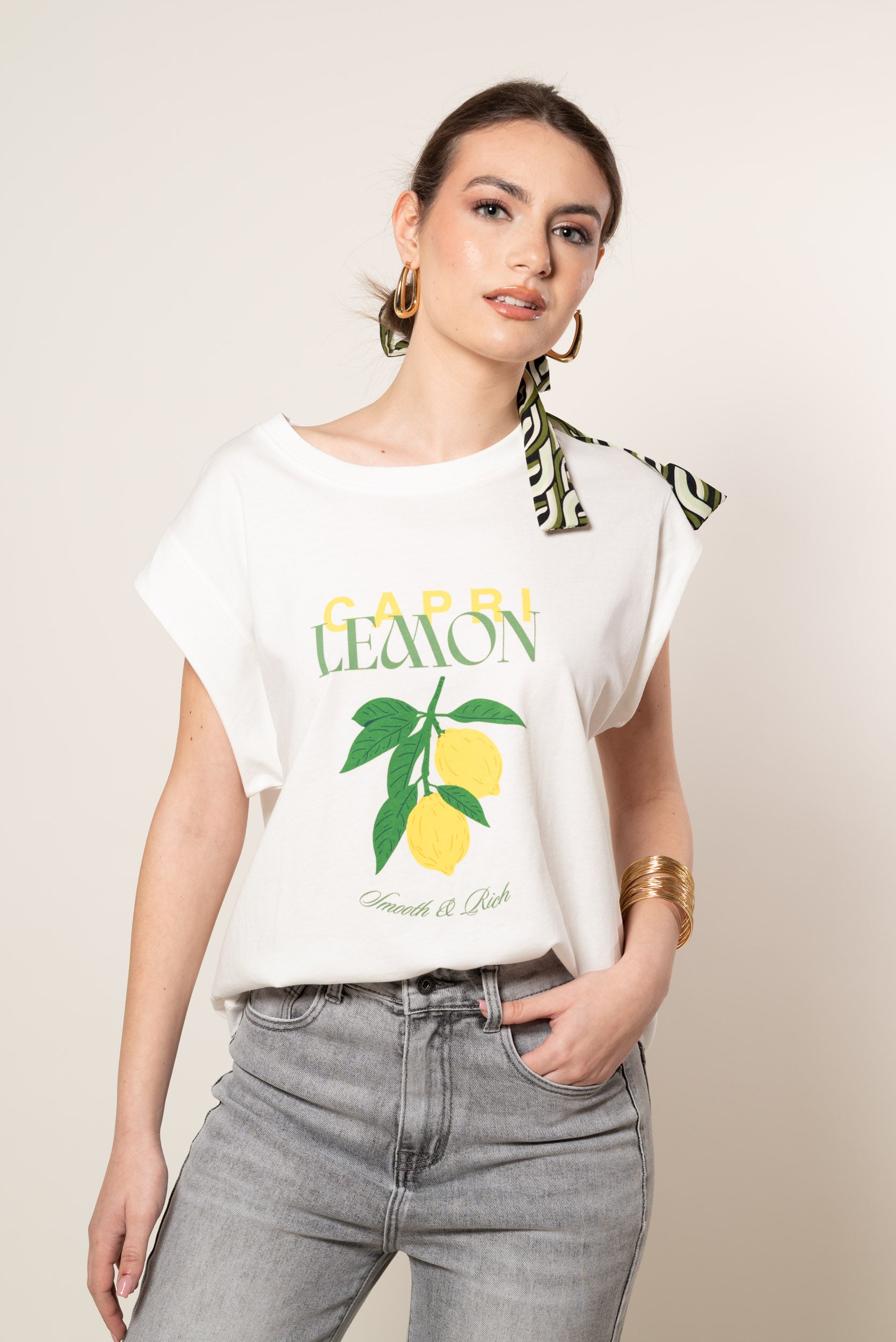 T_Shirt Lemon|Colore:Bianco latte