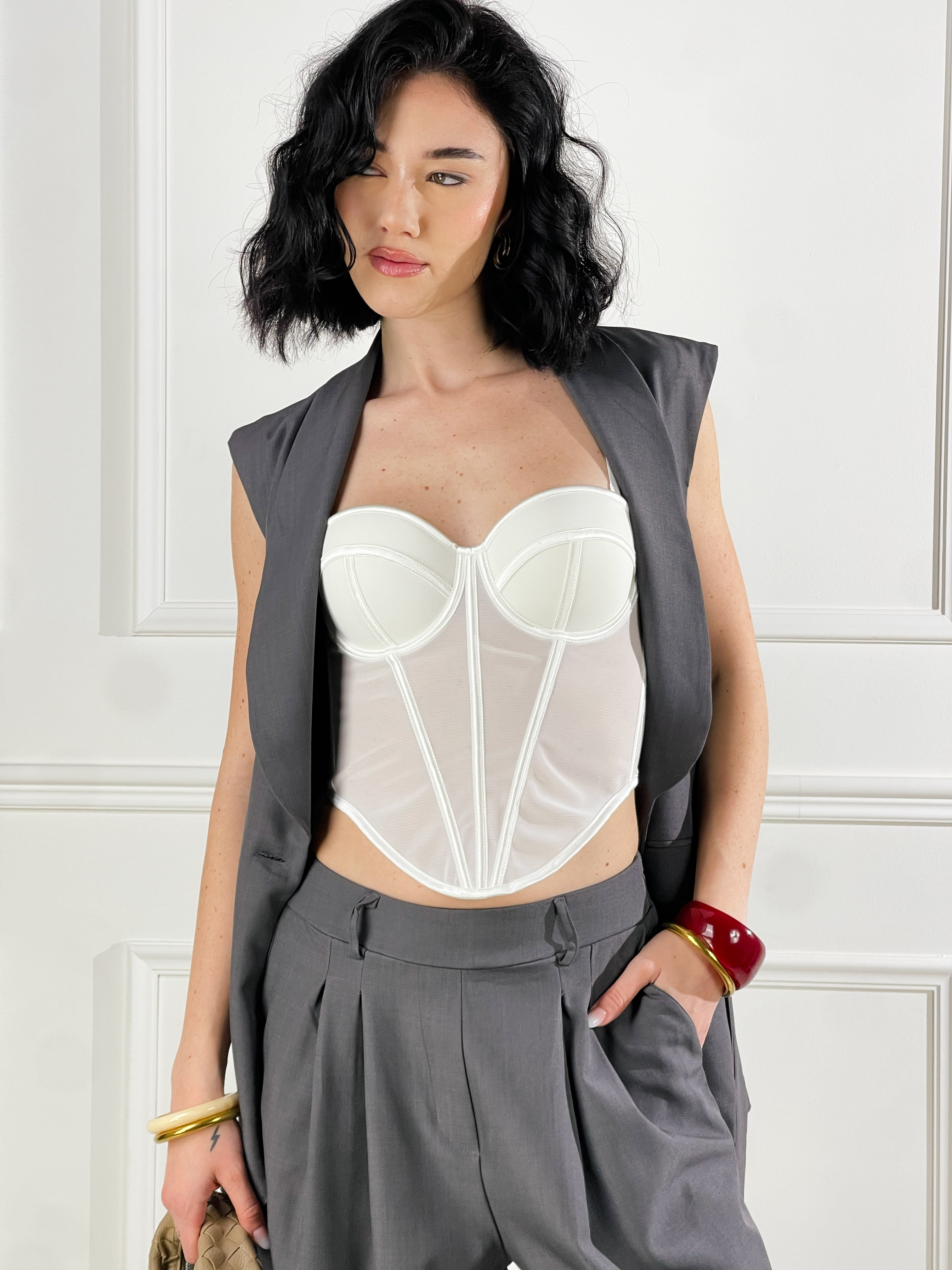 Top Bralette Six|Colore:Bianco