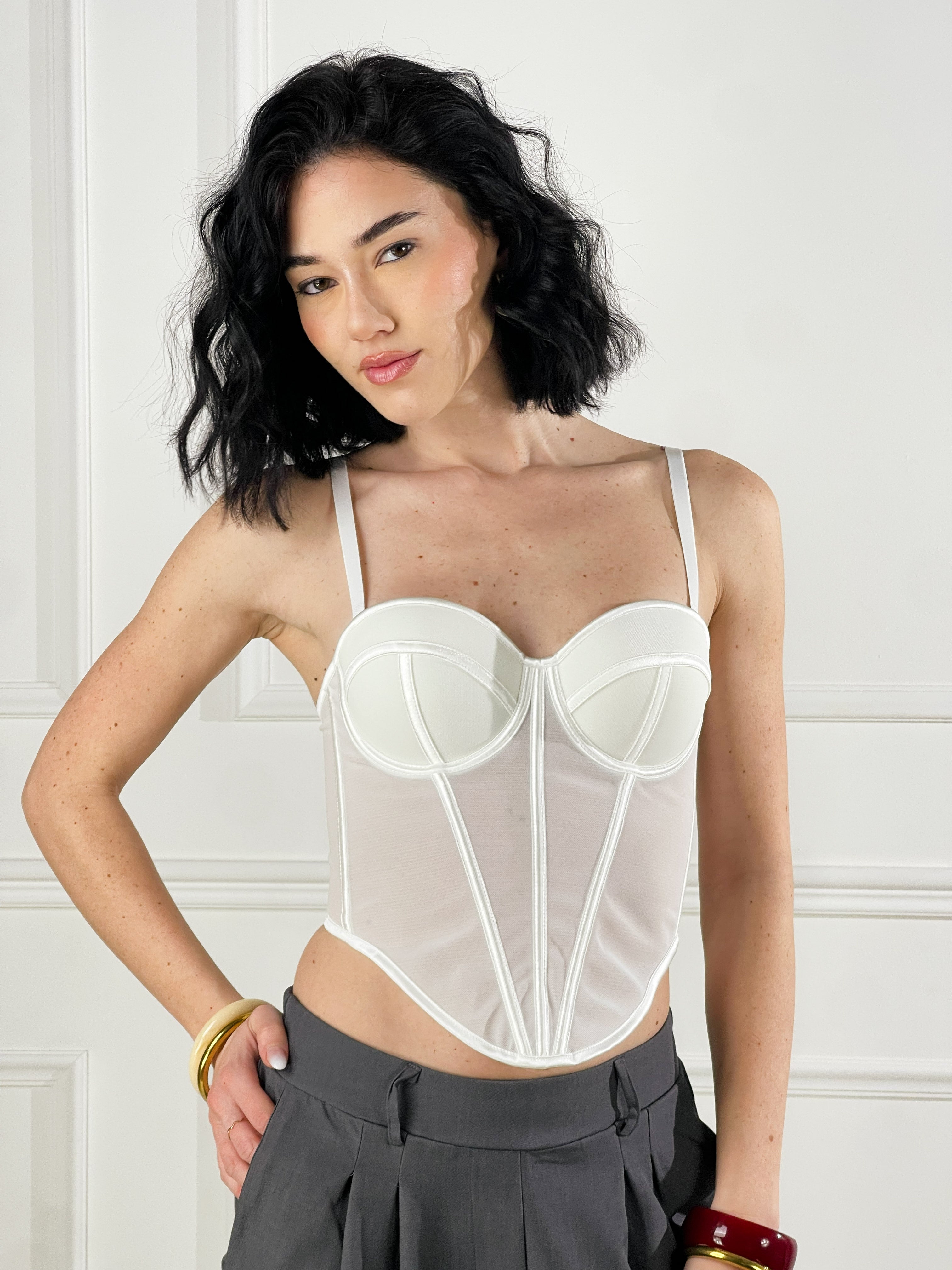 Top Bralette Six|Colore:Bianco