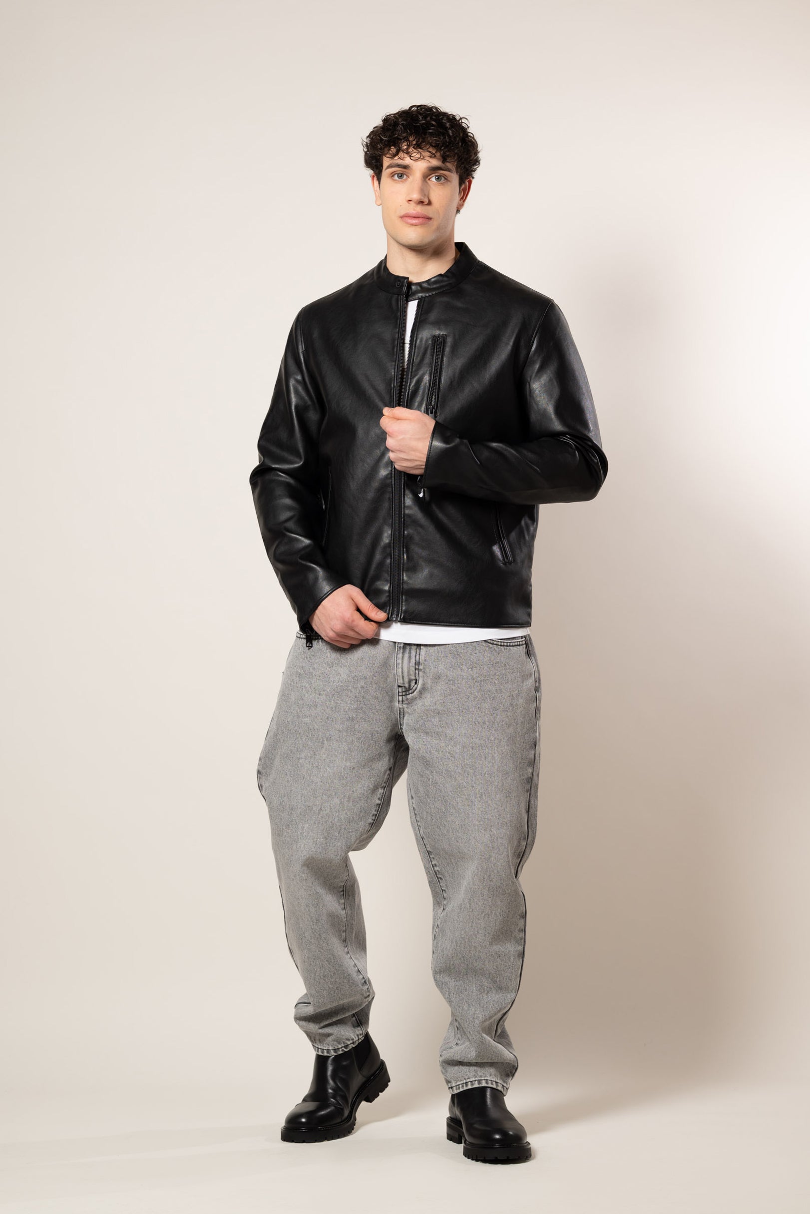 Giacca Biker|Colore:Nero